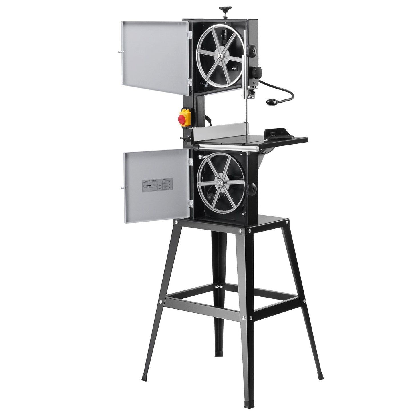 Band Saw with Stand Benchtop Bandsaw 24.5 cm 370W Two-Speed Adjustable