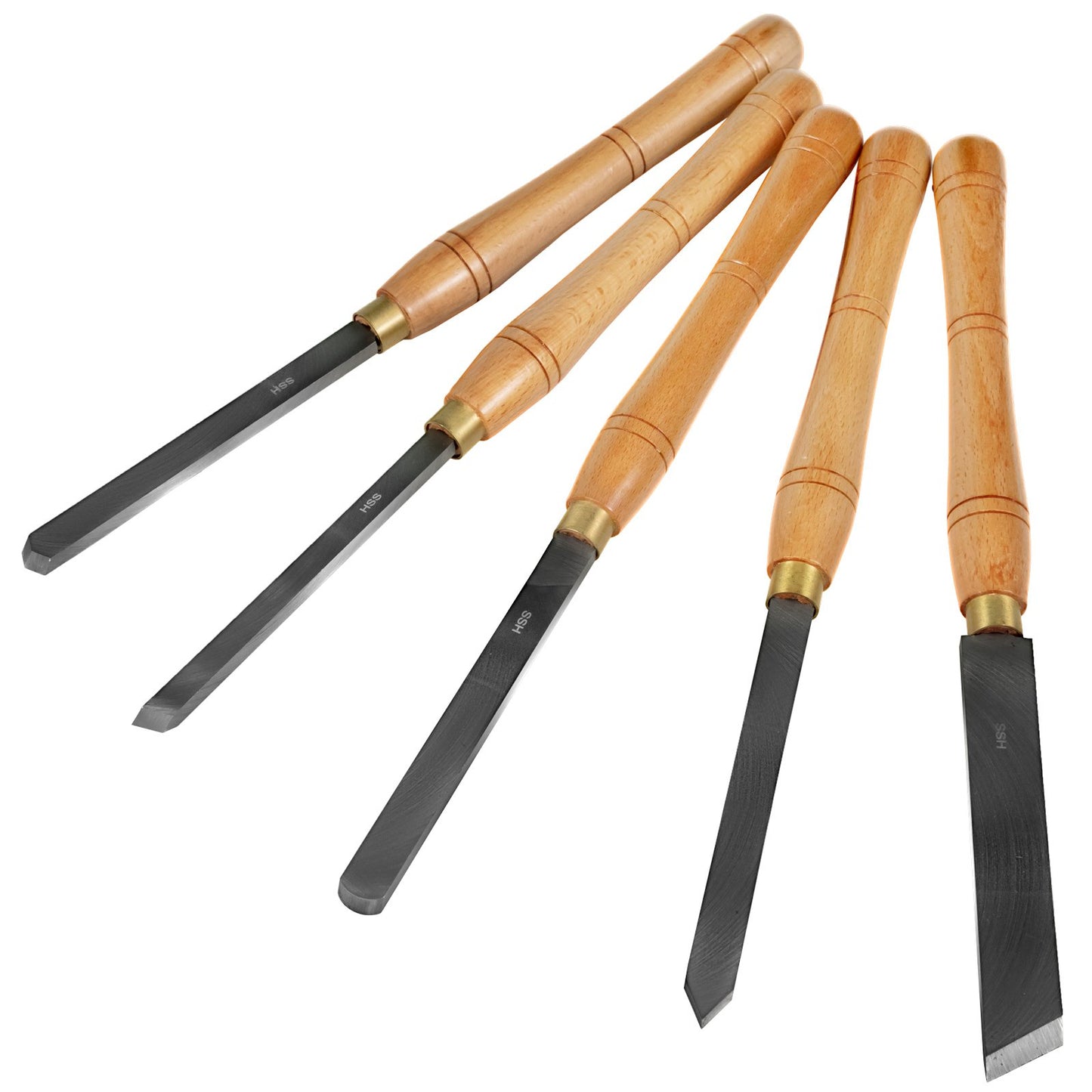 Lathe Chisel 8 Piece Wood Lathe Chisel Cutting Carving HSS Steel Blades Wood Turning Tools Lathe Chisel Set for Storage for Wood Turning Hardwood One Free Chisel