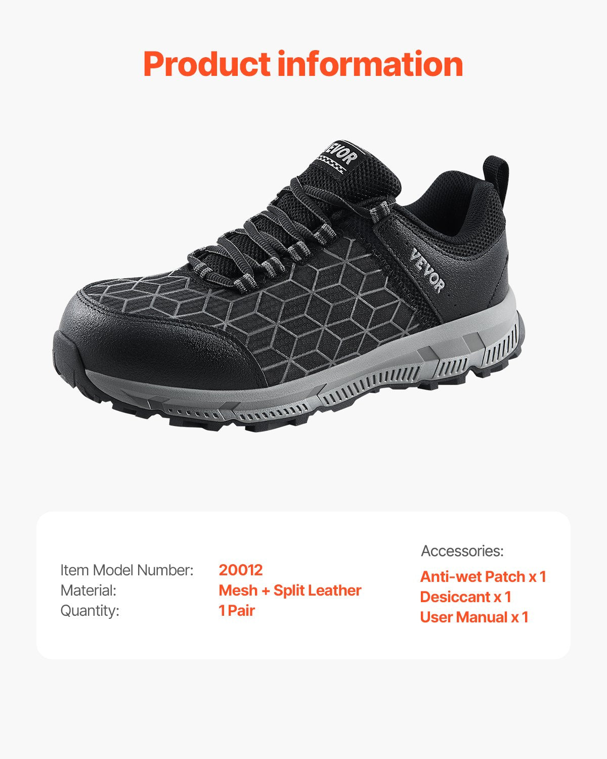 Steel Toe Shoes for Men, US Size 11.5 Wide, Men’s Cushion Sport Safety Toe Athletic Work Shoe, Indestructible Safety Sneakers Lightweight,Breathable Industry Construction Work Shoes, Black