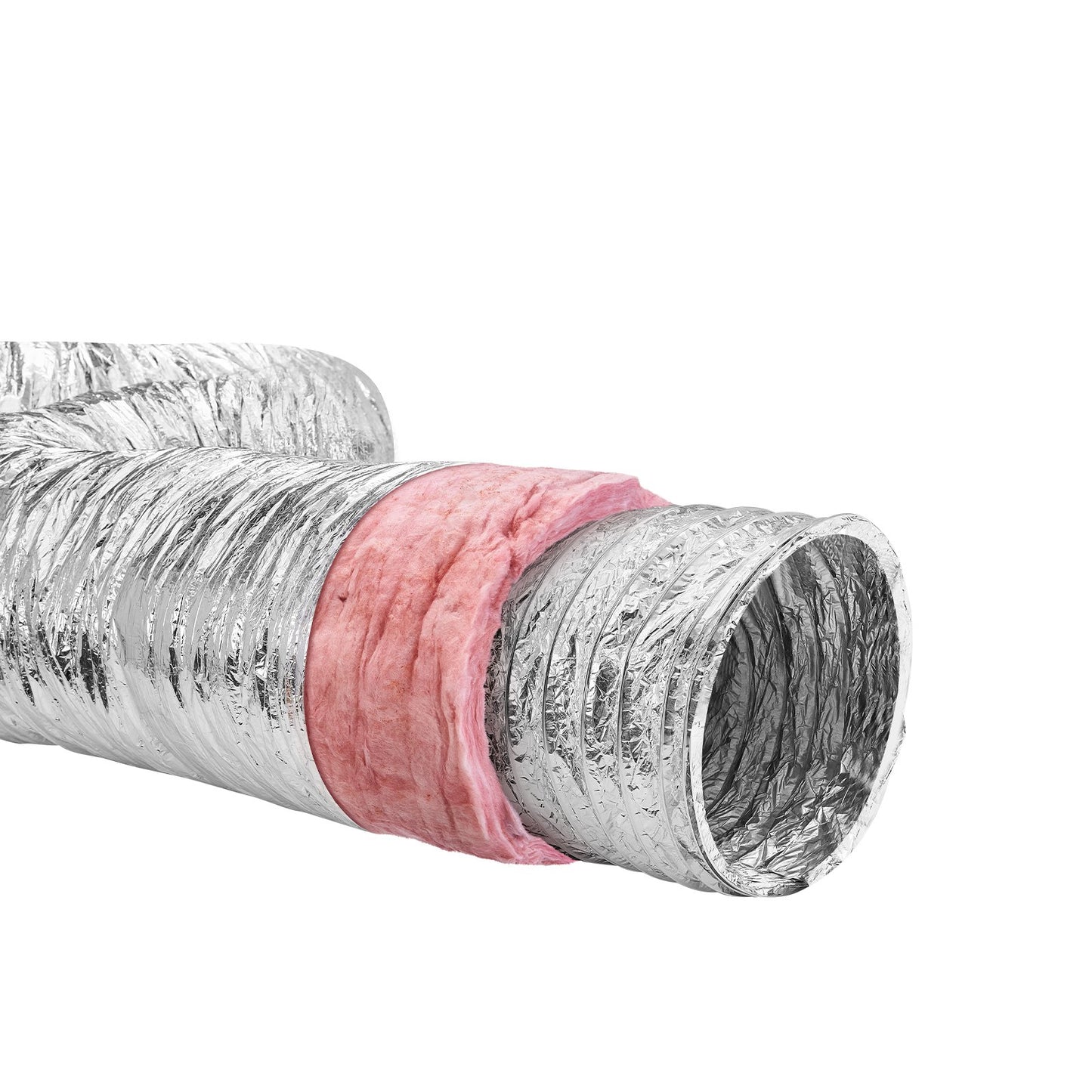 Dryer Vent Hose, 203.2MM Insulated Flexible Duct 7.62M Long with 2 Duct Clamps, Heavy-Duty Three Layer Protection for HVAC Heating Cooling Ventilation and Exhaust, R-6.0 Flame Resistance Value