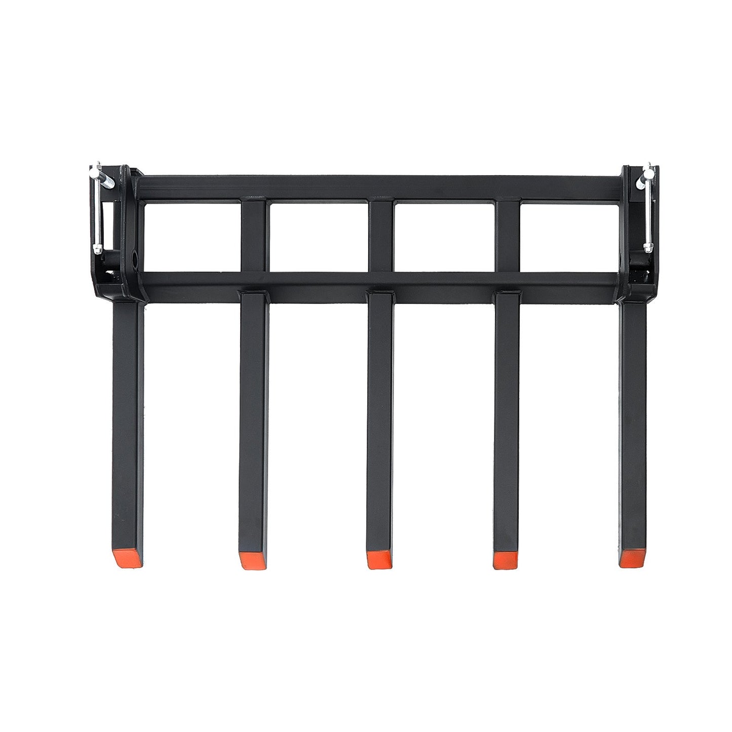Clamp on Debris Forks to 48" Bucket, 2600 lbs Capacity Heavy Duty Clamp on Pallet Forks Bucket Attachments, Fit for Loader Bucket Skidsteer Tractor to Clean up Fallen Limbs Debris or Yard Wwaste