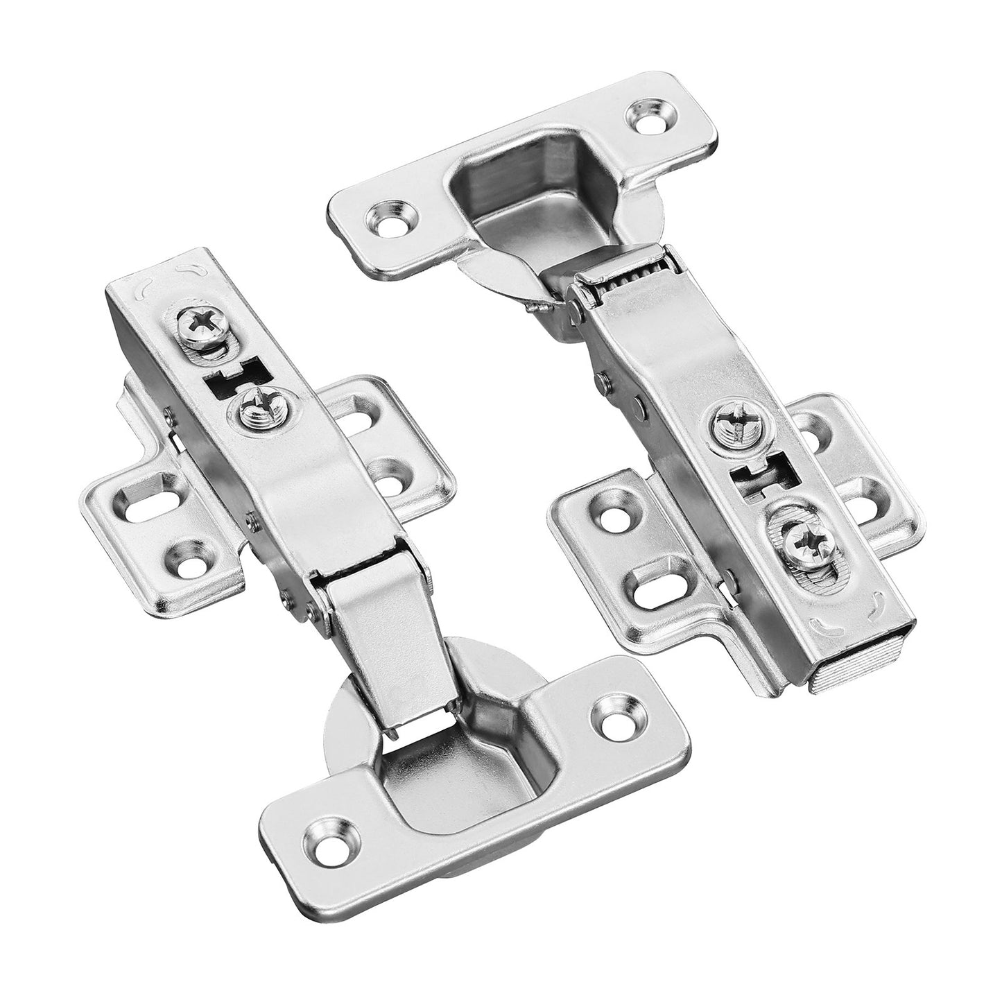 Cabinet Hinges, 60 Packs Full Overlay Kitchen Cabinet Door Hinges, 100 Degree Opening Angel Soft Close Concealed Cupboard Hinges for Frameless Cabinet Type, with Mounting Screws