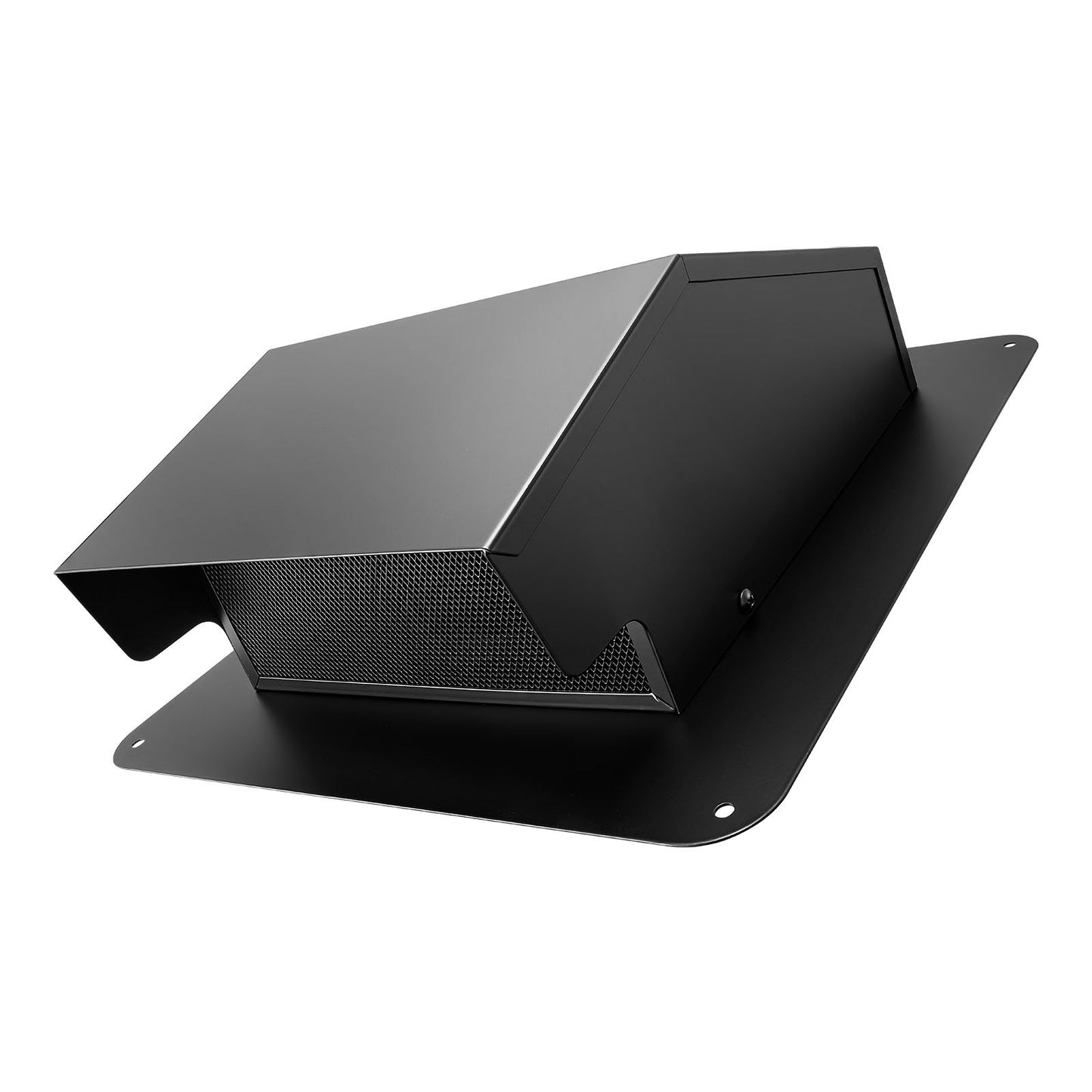 149 mm Hooded Wall Vent Cover, Square AC Vent Gable Cover, Premium SPCC Steel & with Built-in a Protection Screen, for Roofs,Walls,Outside Duct Exhaust Outlets (1 Pack, Black)