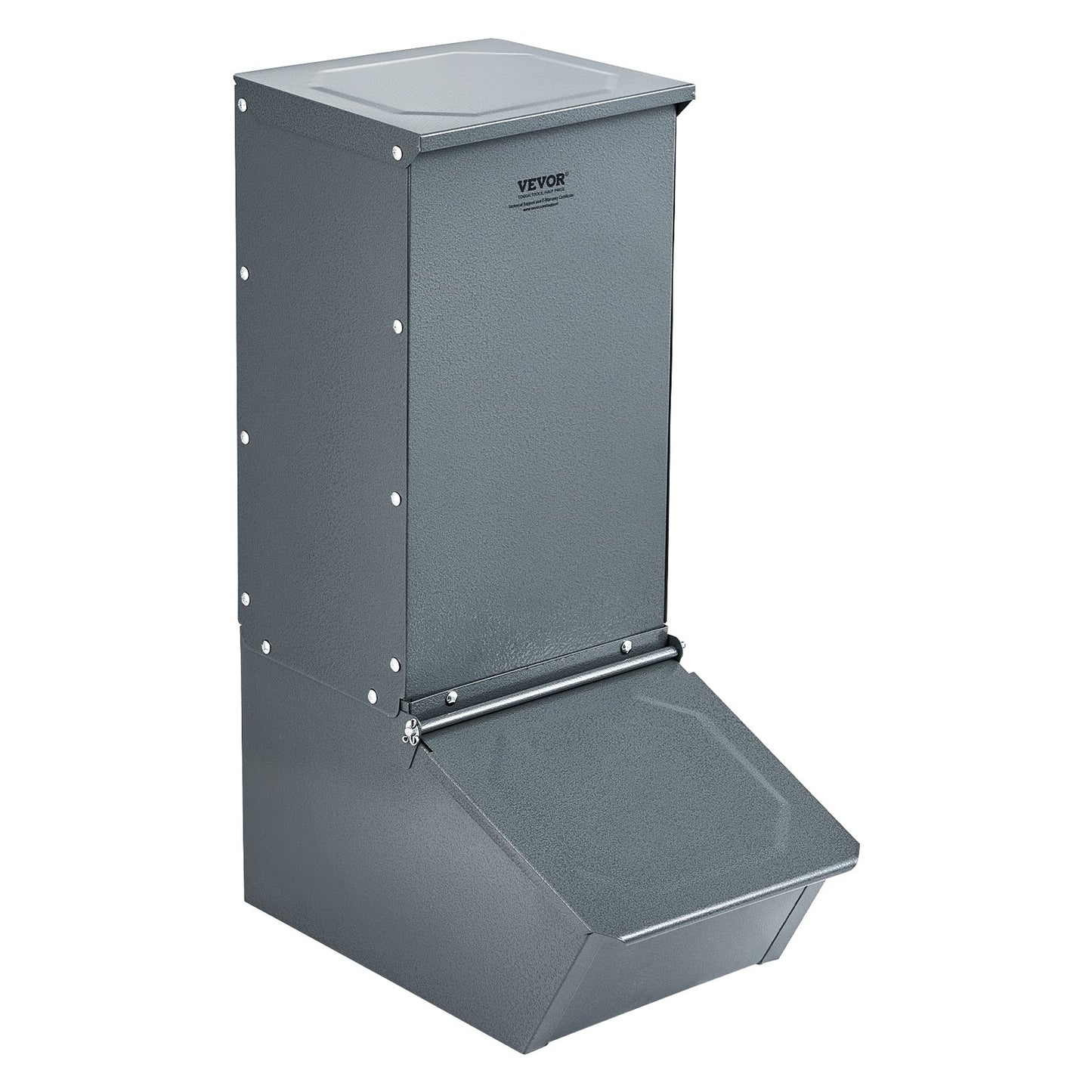 Hog Feeder, 2.2 Bushel Capacity, Single Door Pig Feeder, Heavy Duty Steel Piglets Feeder, Multipurpose Trough Creep Feeder, Outdoor Livestock Feeder Farm Accessory for Feeding up to 5 Hogs