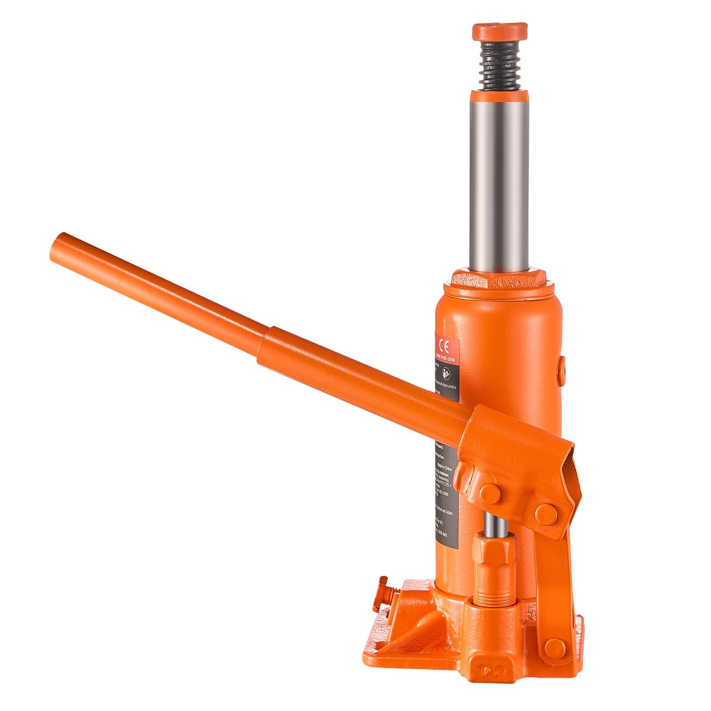 Hydraulic Bottle Jack, 6 Ton Load Capacity, 195-375 mm Lifting Range, Heavy Duty Hydraulic Welded Bottle Jack for Car, SUV, Pickup, Auto Repair, House Lift and Agricultural Equipment, Orange