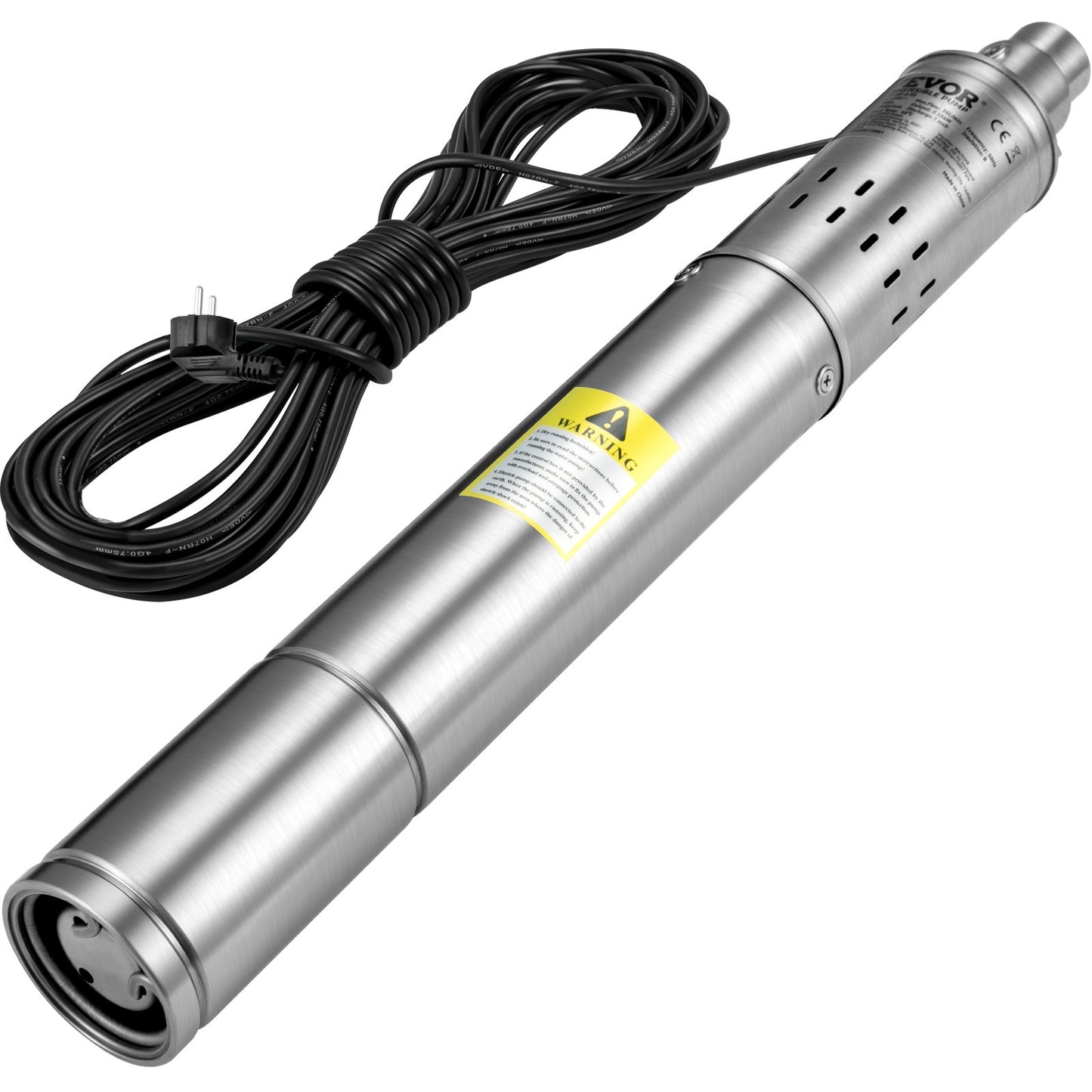 Deep Well Submersible Pump, 550W 230V/50Hz, 35L/min 108 m Head Sand Resistant <5%, 20 m Electric Cord, 7.6 cm Stainless Steel Water Pumps for Industrial, Irrigation & Home Use, IP68 Waterproof