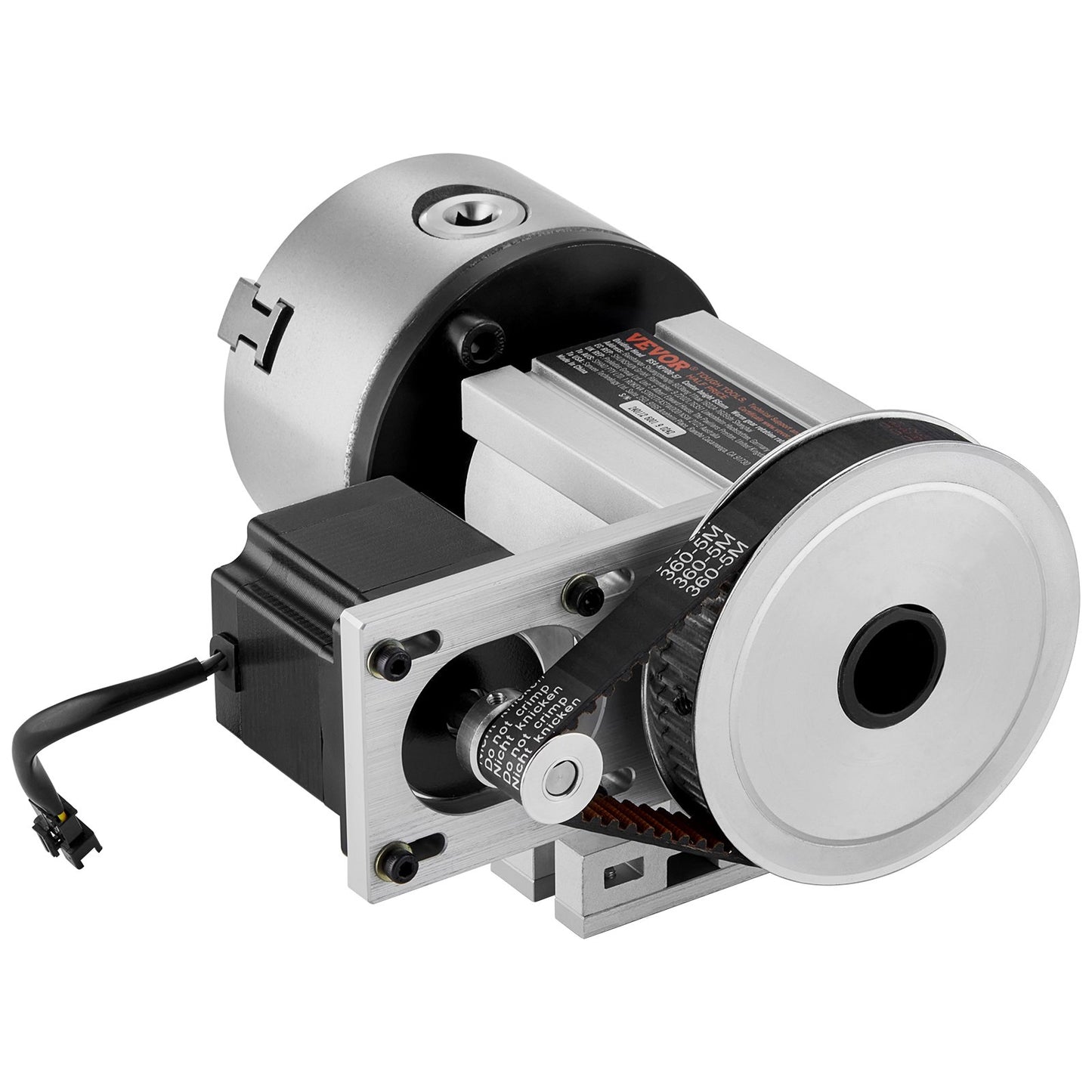 Dividing Head, K11-100mm 3-Jaw Chuck, CNC Router Milling Machine Rotational Axis 4th Axis A Axis Indexing Head, 66 mm(2.6")/65 mm Center Height MT2 Tailstock 6:1 Gear Ratio, Universal for Engraving