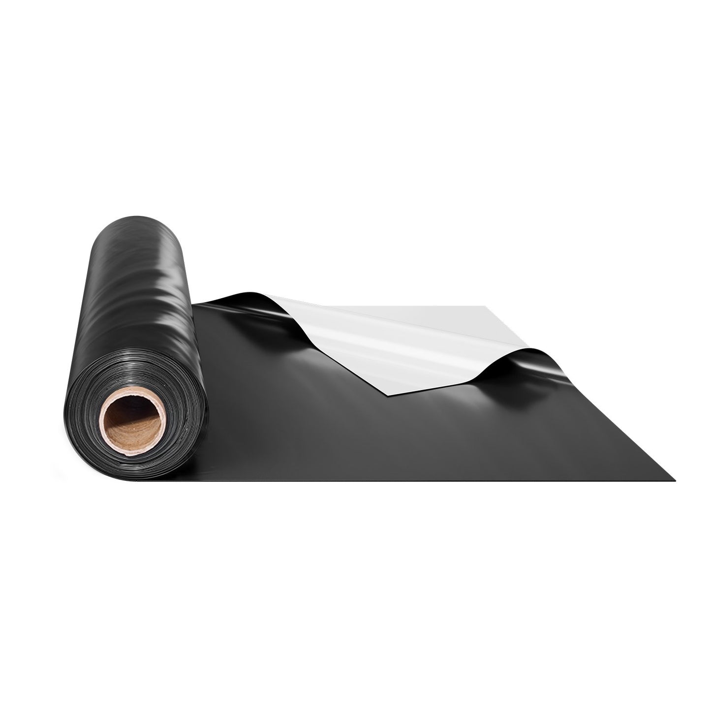 14 Mil Plastic Sheeting Heavy Duty 10' x 100', Thick Plastic Sheeting Roll, Plastic Drop Cloth Painters Tarp Covering for Crawl Space Vapor Barrier, Black and White Double-Sided, Multi-Purpose
