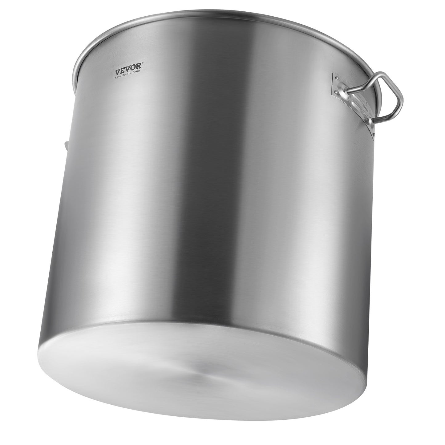 Rostfritt stålgryta, 100 liter stora kokkärl, kokkärl med sås och korg, lock och handtag, kraftig kommersiell gryta, slipbehandling, för stora sällskap och evenemang, silver