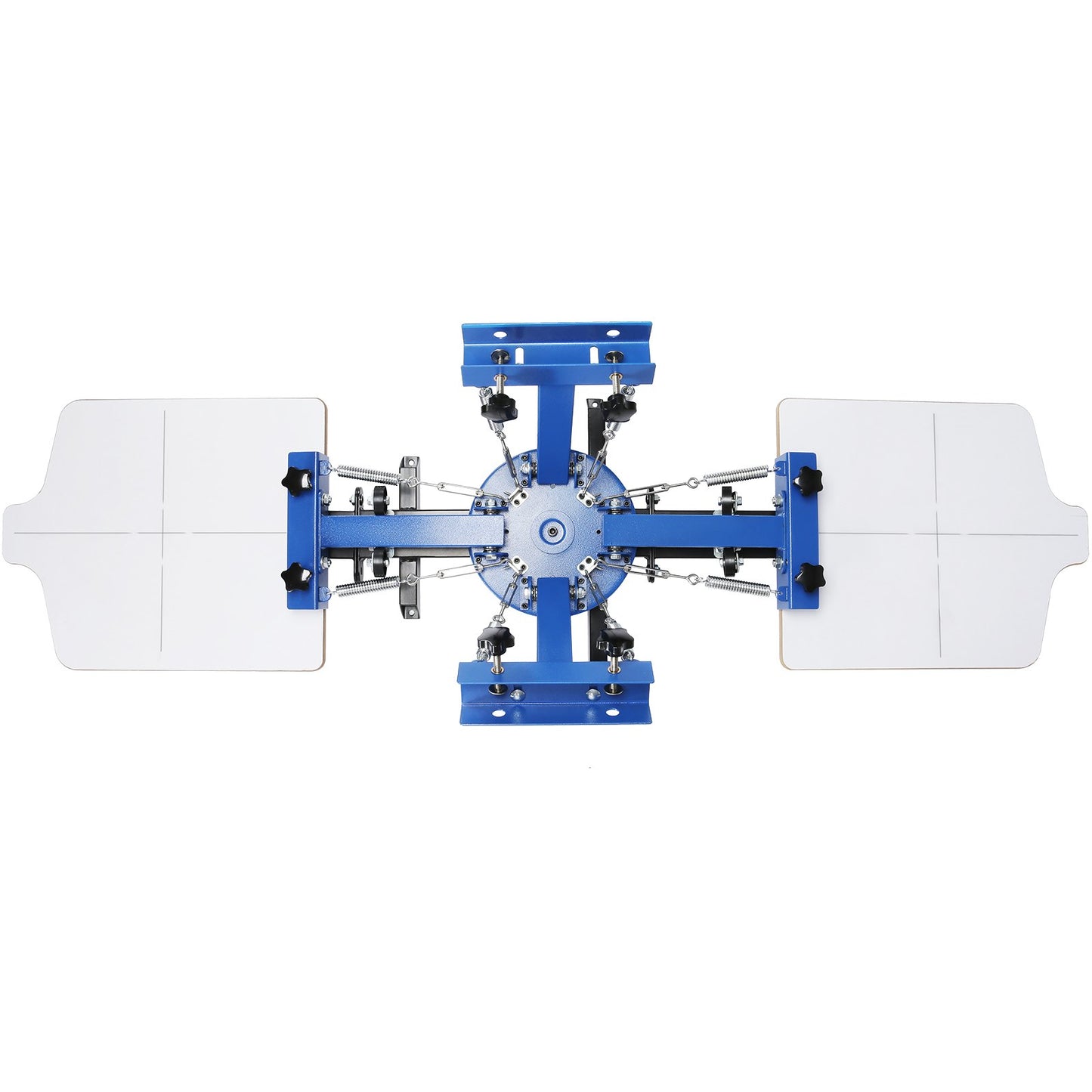 Screentrycksmaskin, 4-färgs 2-stations 360° roterbar silkscreentryckspress, 21,2x17,7 tum / 54x45 cm screentryckspress, dubbelskiktad positioneringspall för T-shirt DIY-tryck