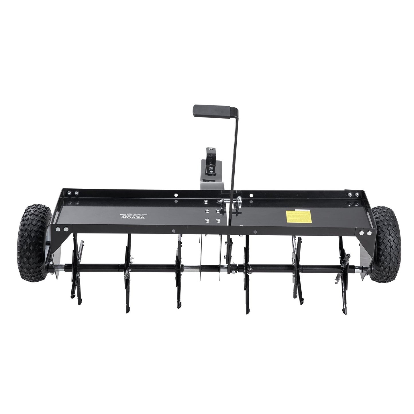 Bogserad luftare för gräsmatta, 40-tums bogserad luftare för gräsmatta med universalkoppling, bogserad luftare med järnspikar, växelvis arrangerad, bogserad gräsmatta för trädgårdar, gräsmattor, gårdar