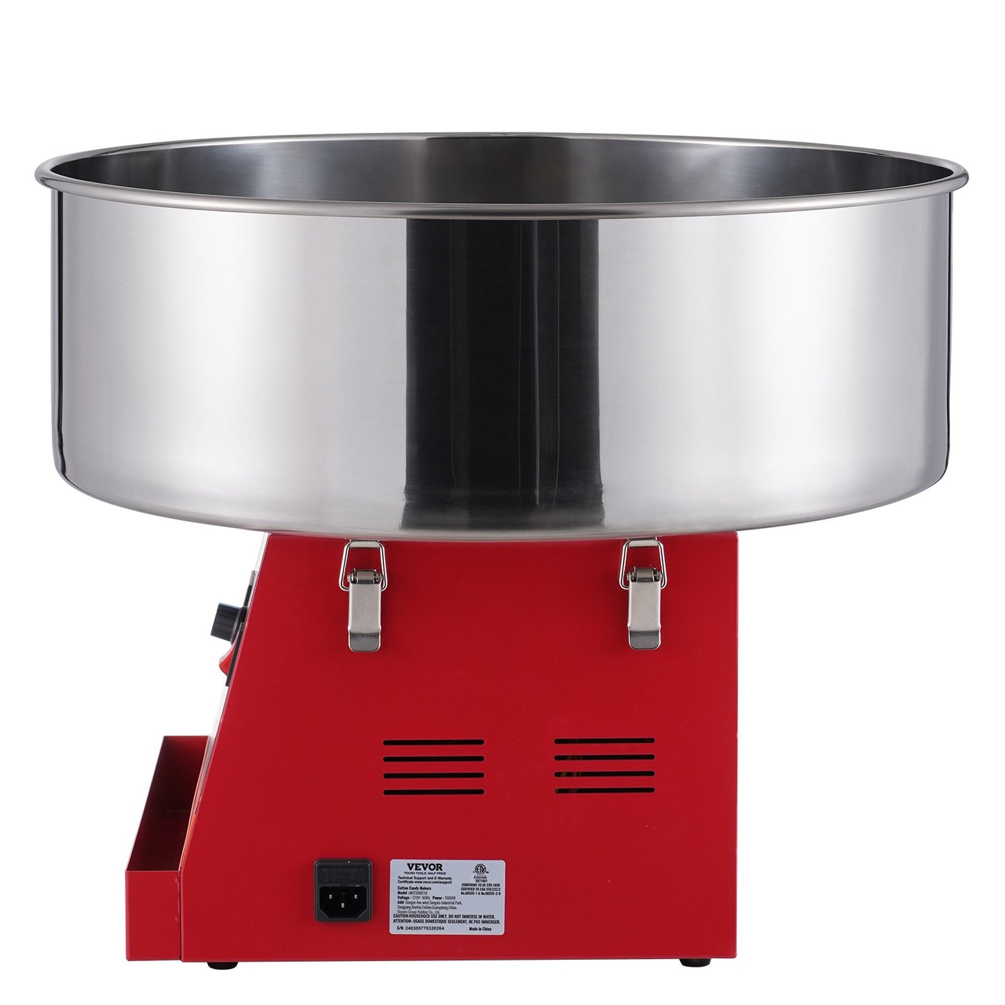 Electric Cotton Candy Machine, 1000W Candy Floss Maker, Commercial Cotton Candy Machine with Stainless Steel Bowl, and Sugar Scoop, Perfect for Home Kids Birthday, Family Party (Red)