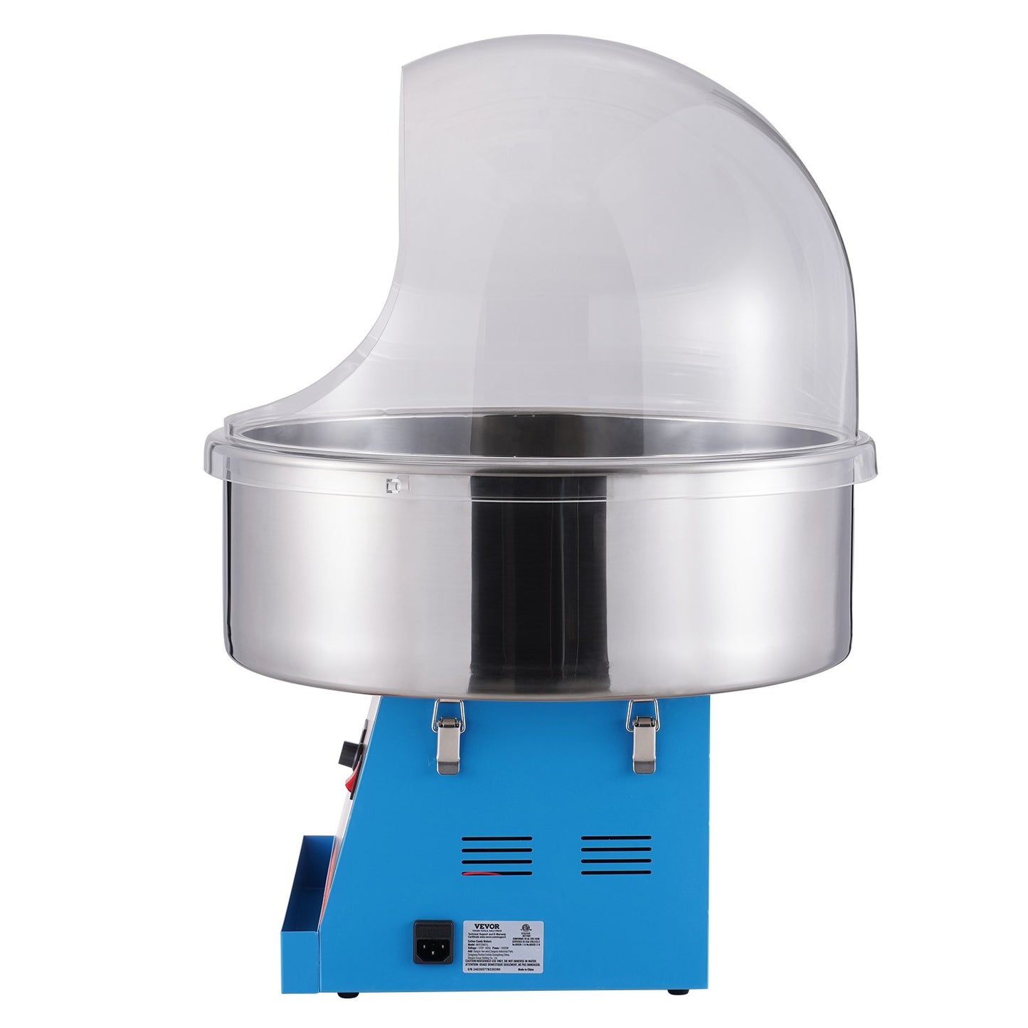 Electric Cotton Candy Machine, 1000W Candy Floss Maker, Commercial Cotton Candy Machine with Cover, Stainless Steel Bowl, and Sugar Scoop, Perfect for Home Kids Birthday, Family Party (Blue)