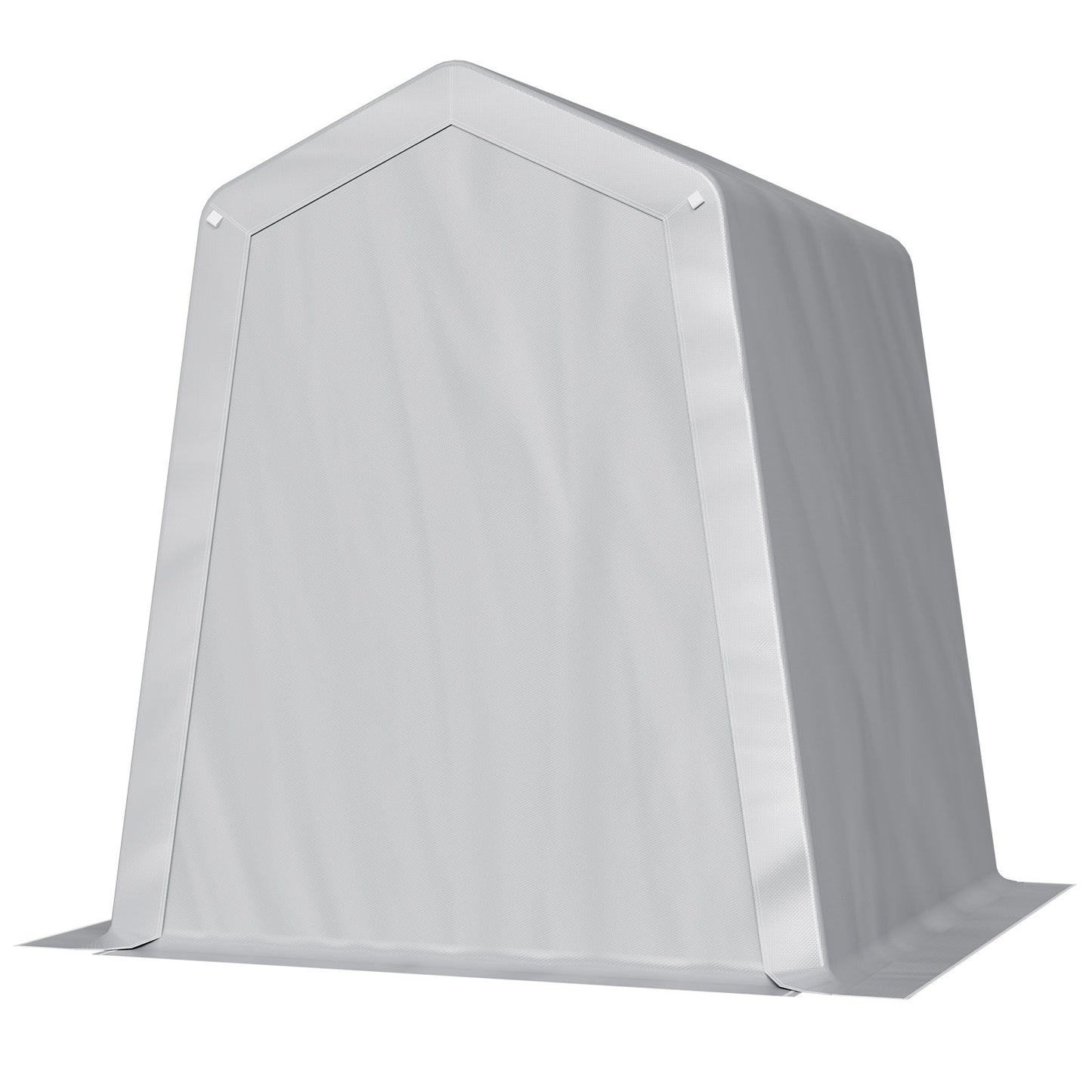 Outdoor Storage Shed, 6 x 6 ft Portable Storage Tent with Roll-up Door & Vents, Waterproof Canopy Shed Shelter, Heavy Duty Frame, Patio Garage Carport for Motorcycle, Lawn Mower, Bike, Grey