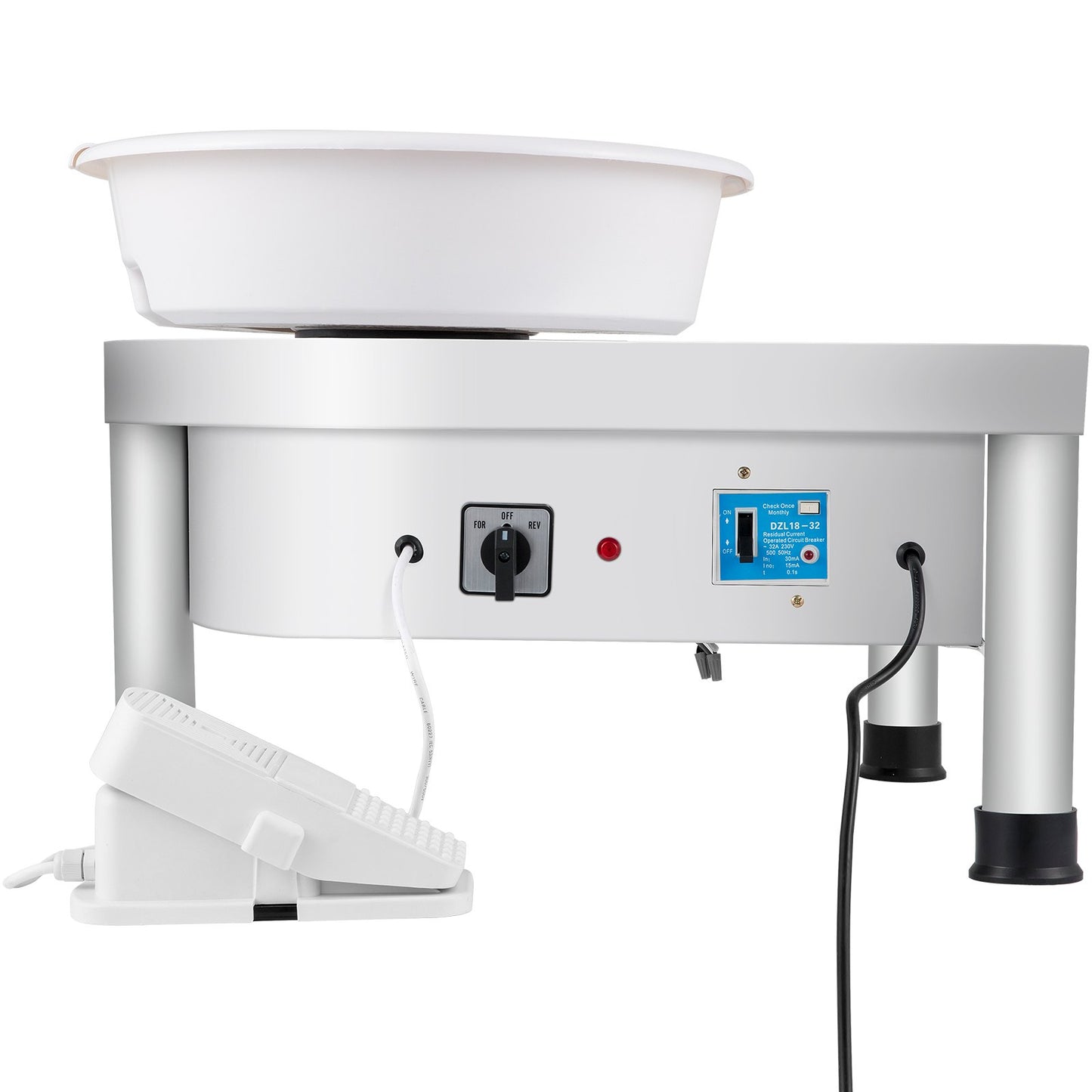 Keramikskiva 25 cm keramikformningsmaskin 280 W elektrisk keramikskiva med fotpedal och avtagbar skålformningsverktygssats för keramiklera hantverk DIY-lera