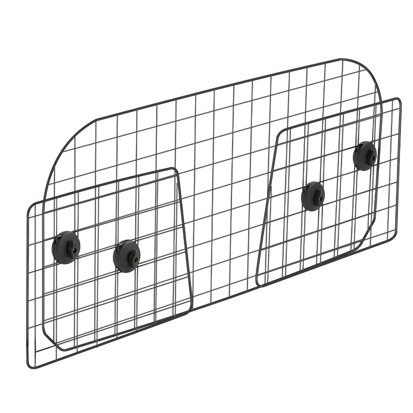 Dog Car Barrier, 35.4"-60.6" Adjustable Car Divider for Trunk Cargo Area, Universal-Fit Back Seat Heavy-Duty Wire Mesh Dogs Separator Guard Net, Vehicle Pet Barrier for Sedans, Trucks and SUVs