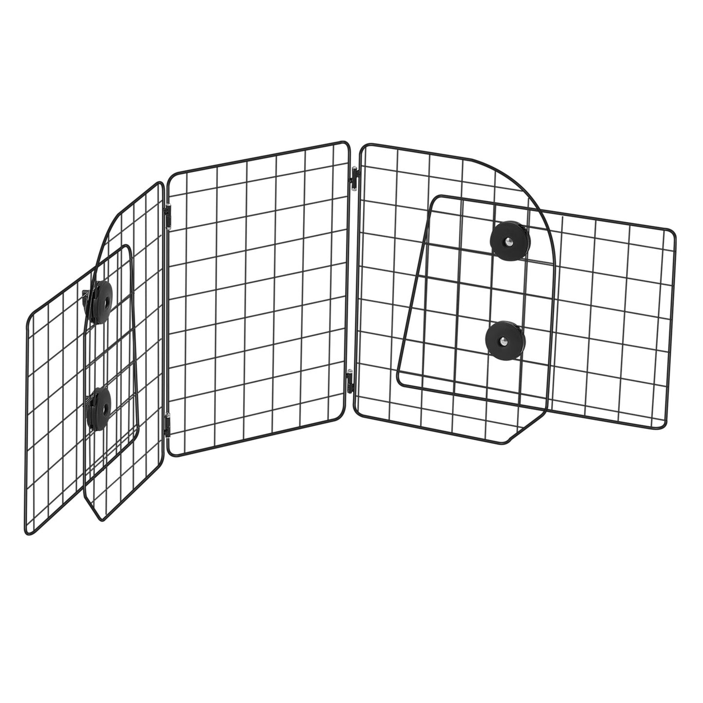 Dog Car Barrier, 36.6"-60" Adjustable Car Divider for Trunk Cargo Area, Universal-Fit Back Seat Heavy-Duty Wire Mesh Dogs Separator Guard Net, Vehicle Pet Barrier for Sedans, Trucks and SUVs