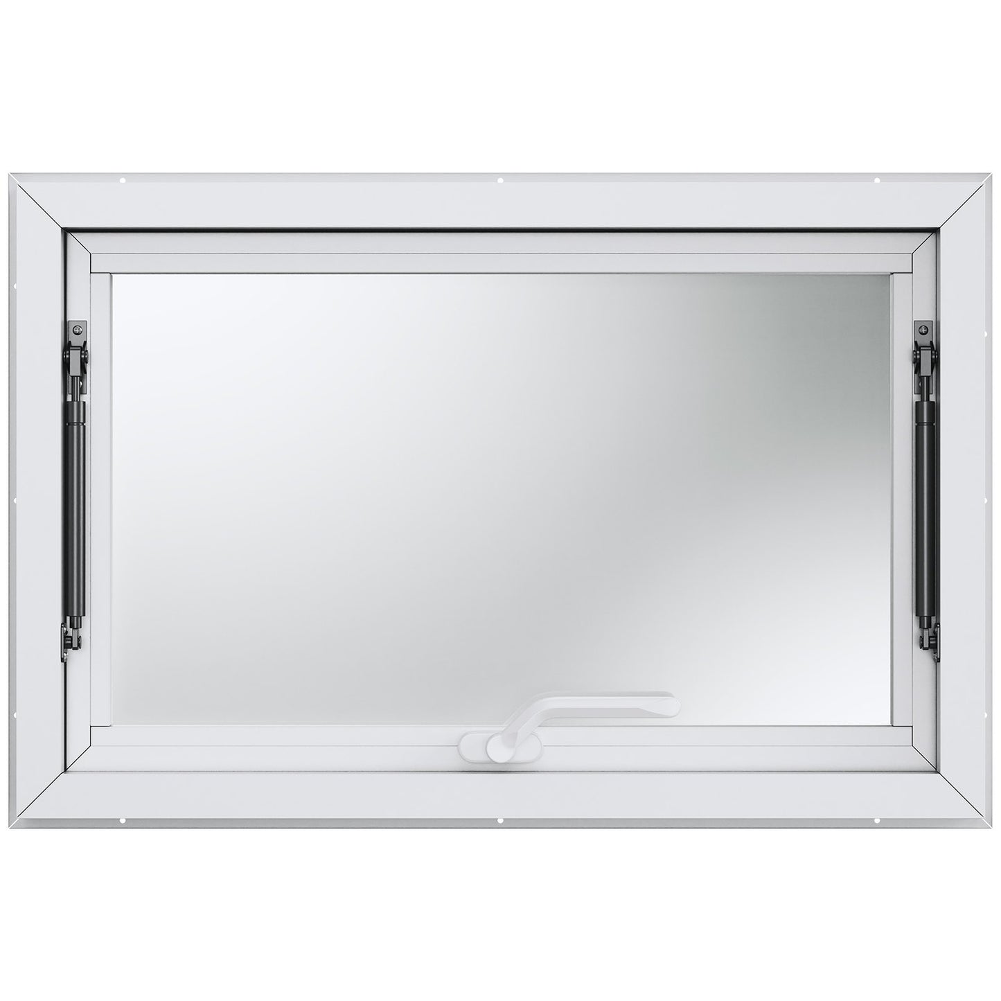 Concession Window for Food Truck, 36"x24" Aluminum Alloy Food Truck Service Window, Up to 85 Degrees Stand Serving Window with Awning Door & Drag Hook, for Food Trucks Concession Trailers