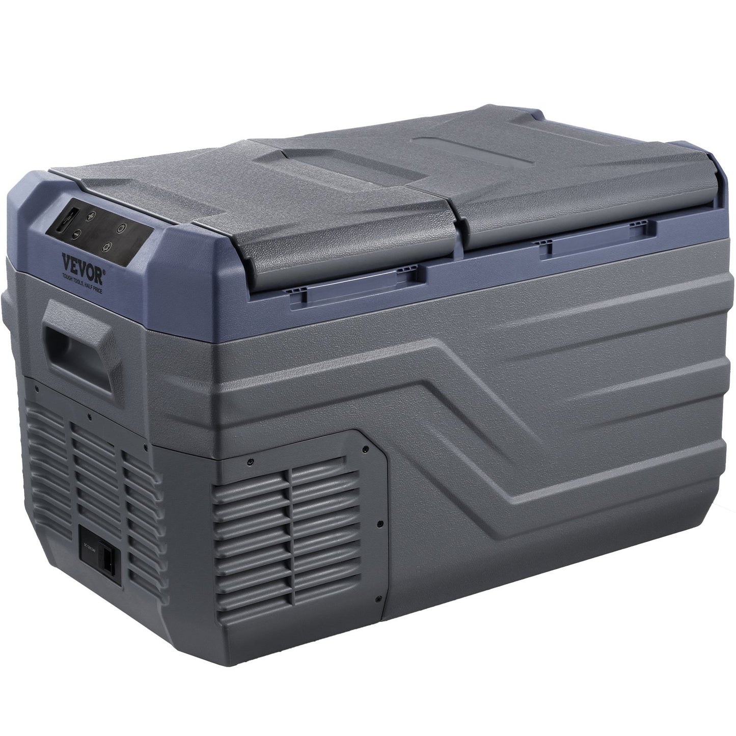 Car Refrigerator, 12 Volt Car Refrigerator Fridge, 25 L Dual Zone Portable Freezer, -4℉-68℉ Adjustable Range, 12/24V DC and 100-240V AC Compressor Cooler for Outdoor, Camping, RV