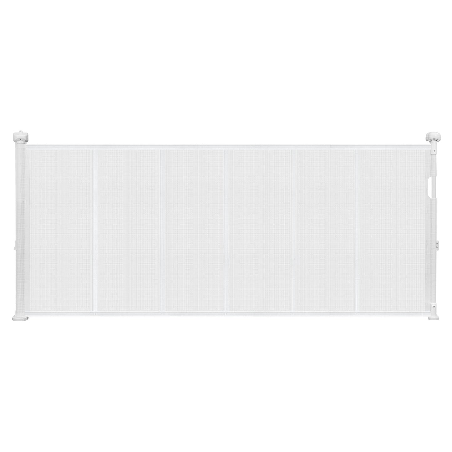 Retractable Baby Gate, 870 mm Tall, Extends up to 1800 mm Wide, Retractable Gate for Kids or Pets, Mesh Material, Easy to Install for Indoor Stairs, Doorways, Hallways, Playrooms, White