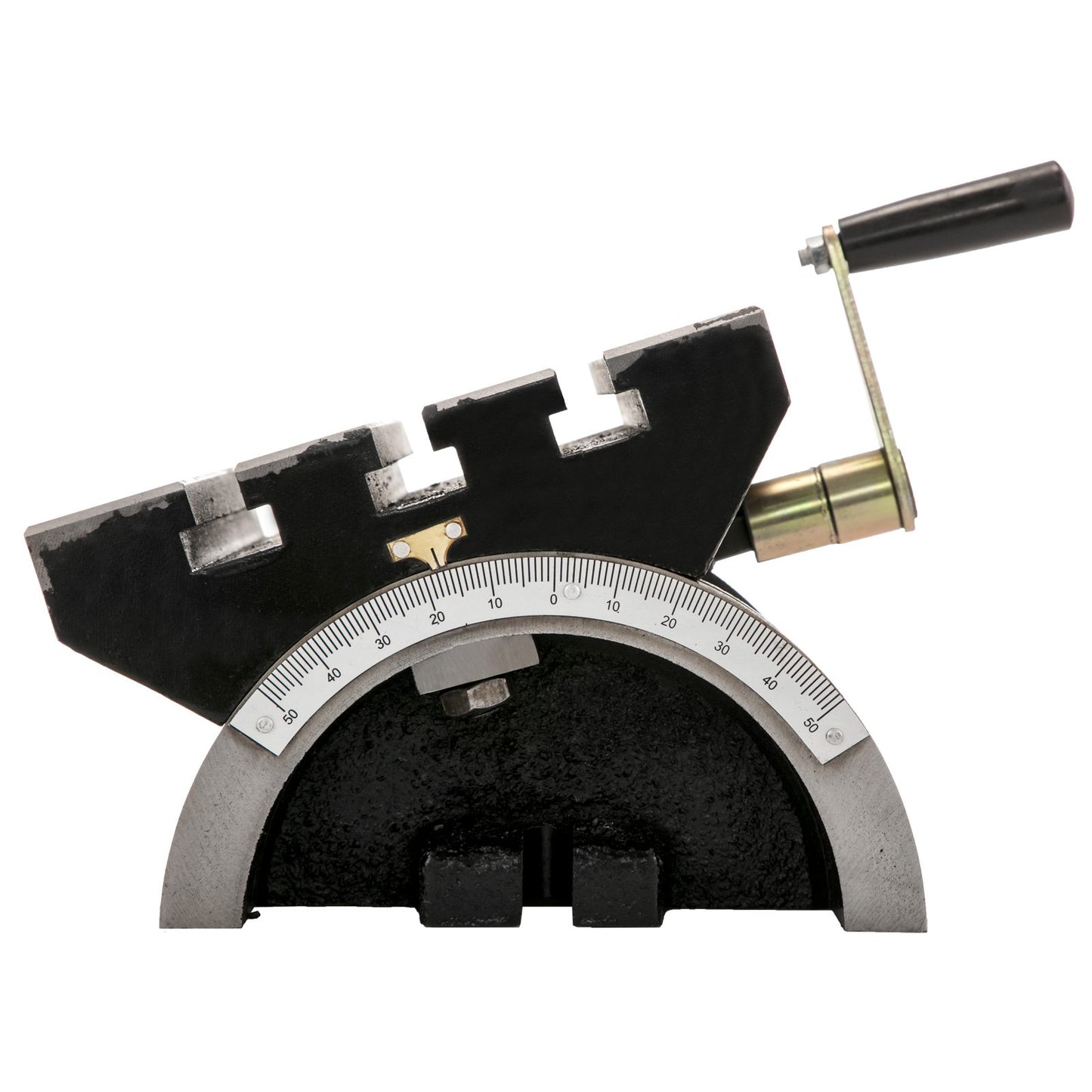 Tilting Milling Table 25.4x17.8 cm(10x7inch) Tilting Angle Milling Machine 0-80°Adjustable Swivel Angle Plate with 3 T-slots and an Adjustable Crank Handle Heavy Duty Tilting Milling Machine for Grinding