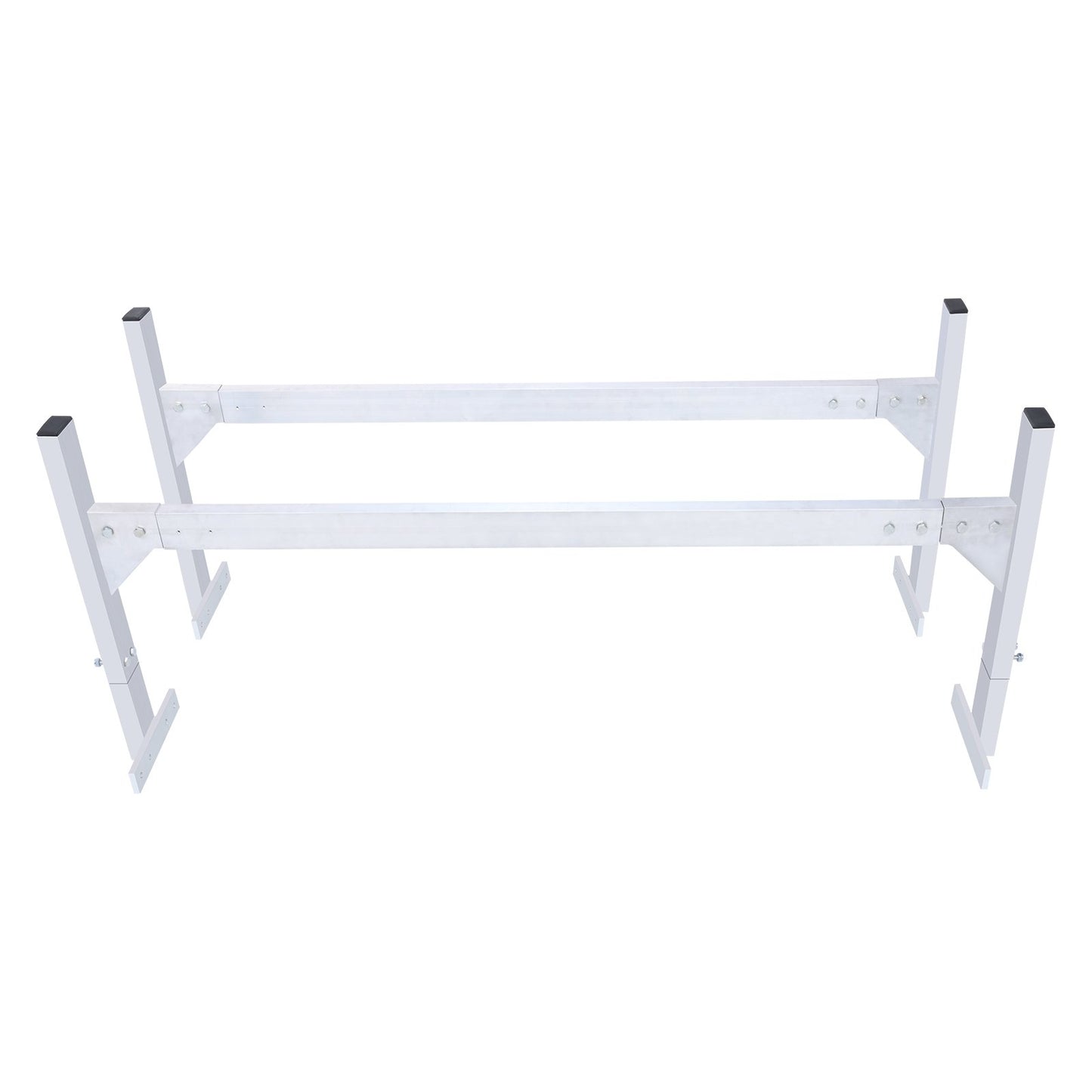 Takräcke för skåpbil, 2 takräcken i aluminiumlegering, 181 kg kapacitet för takrännor, justerbar längd 1300-2060 mm, stegräcke för skåpbil, last, släpvagn