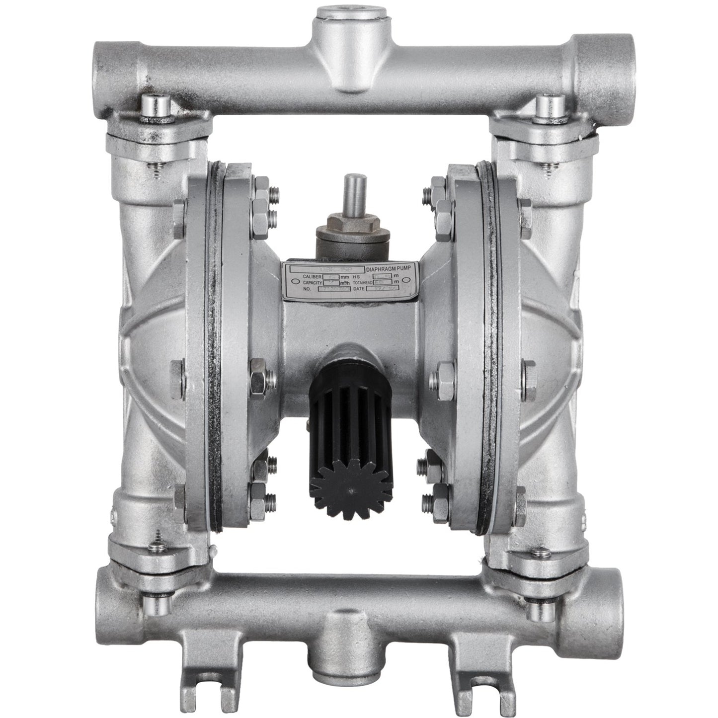 Air-Operated Double Diaphragm Pump, Inlet & Outlet, Stainless Steel Body, 11.36 L/min, PTFE Diaphragm Pneumatic Transfer Pump for Petroleum, Diesel, Oil & Low Viscosity Fluids
