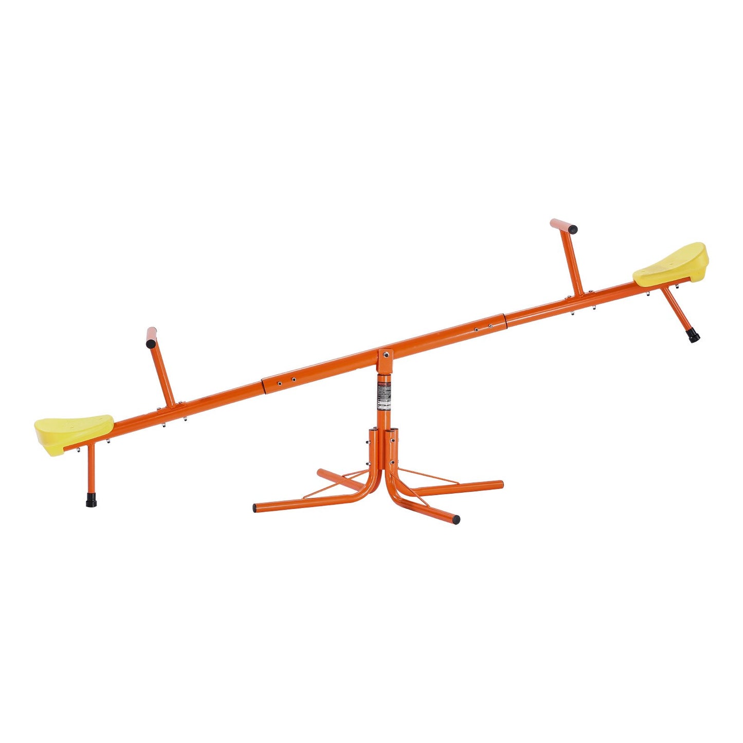 Kids Seesaw, 45.4 kg Load Capacity per Seat, Sit and Spin Teeter Totter with 4-prong Support Legs, Kids Outdoor Playground Equipment, Swiveling 360 Degrees Rotating for Children Aged 3+