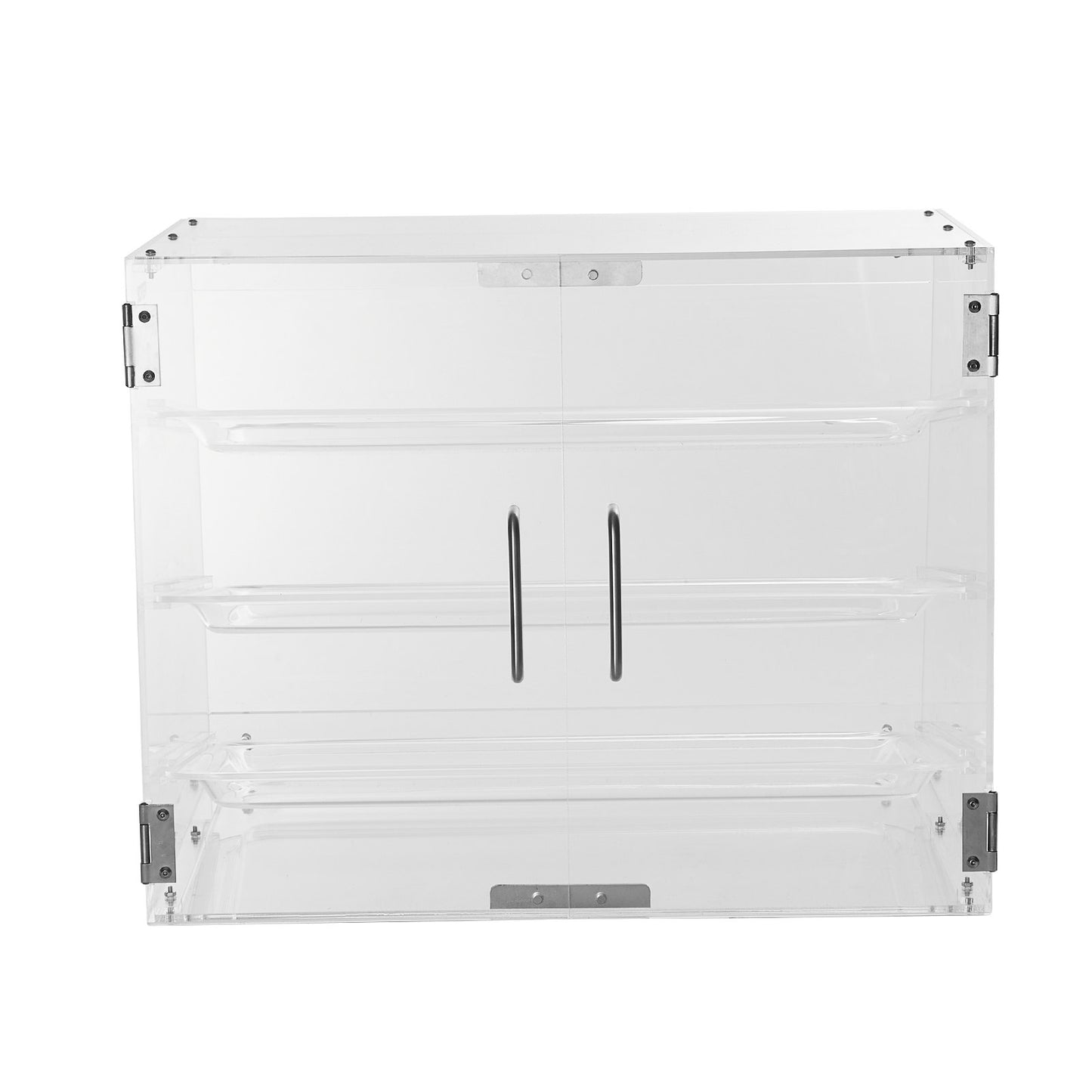 Pastry Display Case, 3-Tier Commercial Countertop Bakery Display Case, Acrylic Display Box with Rear Door Access & Removable Shelves, Keep Fresh for Donut Bagels Cake Cookie, 52.6 x 36.1 x 41.4 cm