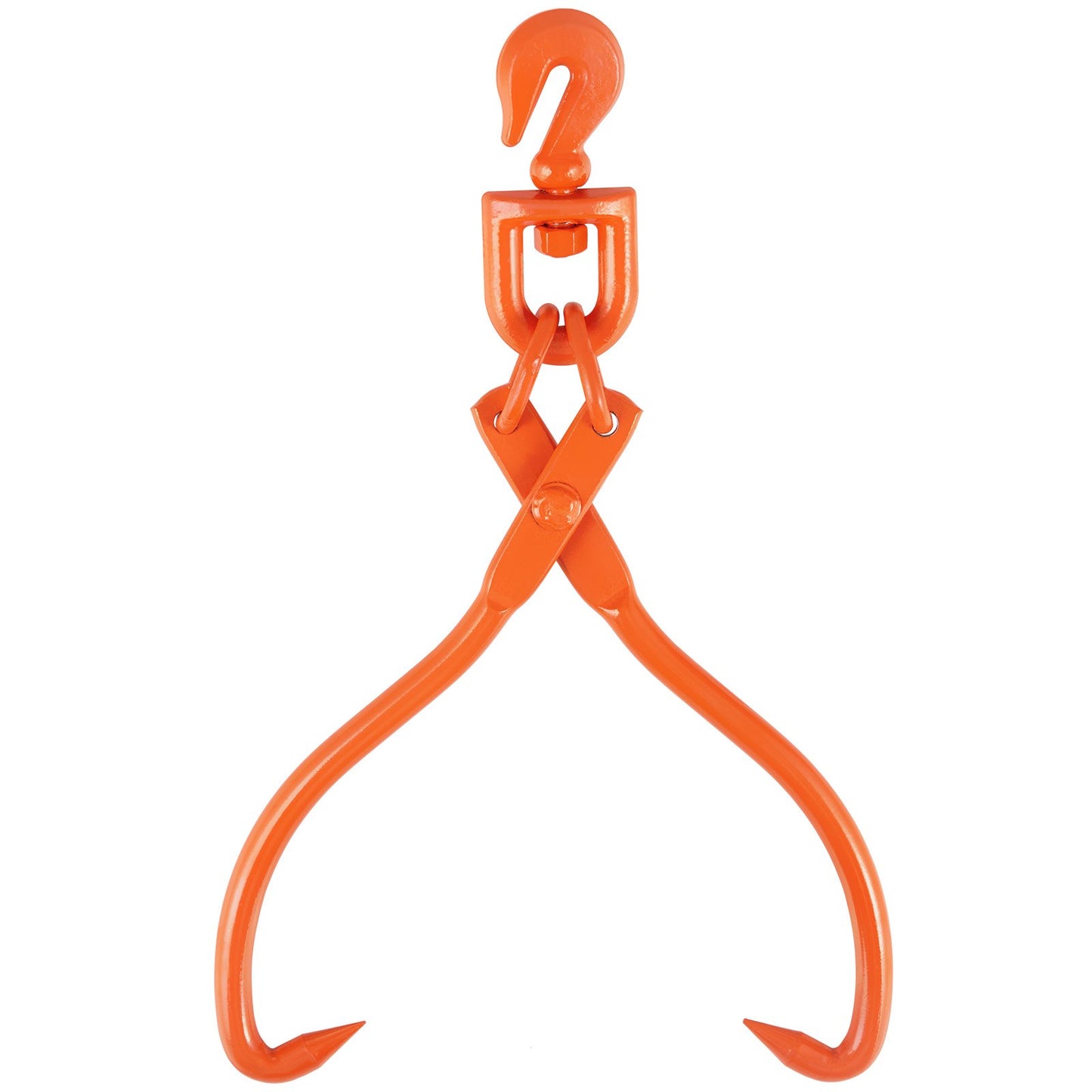 Lättviktstång, 18 tums lyfttång med 2 klor, kraftig roterande läktång i stål, 350 kg lastkapacitet, verktyg för att lyfta, hantera, dra och bära stockar