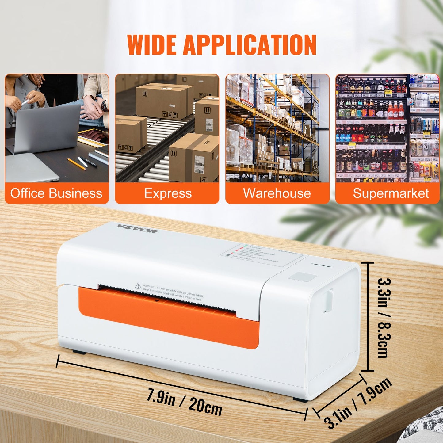 Thermal Label Printer, 4x6 Label Printer, Thermal Label Maker with Automatic Label Recognition, Support Windows/MacOS/Linux, Compatible with Amazon, eBay, Etsy, UPS,etc