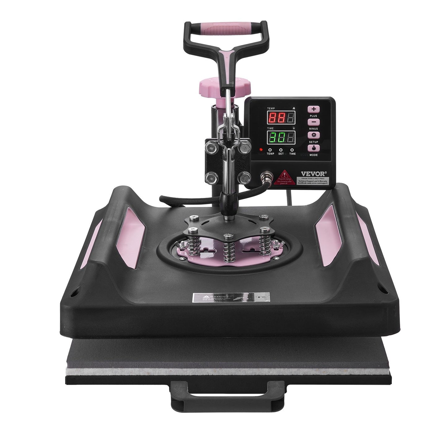 8 i 1 värmepressmaskin 38x38 cm 850,5 g tumlarpress T-shirts svarta