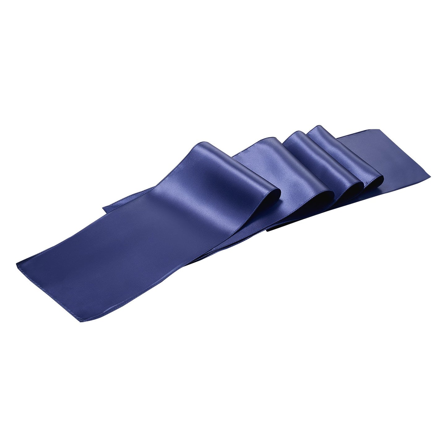 Satin Chair Sashes Bows, 50PCS Chair Ribbon Ties Back Sash, 7 x 108 inch, Navy Blue Wedding Reception Decoration, for Wedding Ceremony Baby Shower Party Events Banquet Chair Cover Decoration