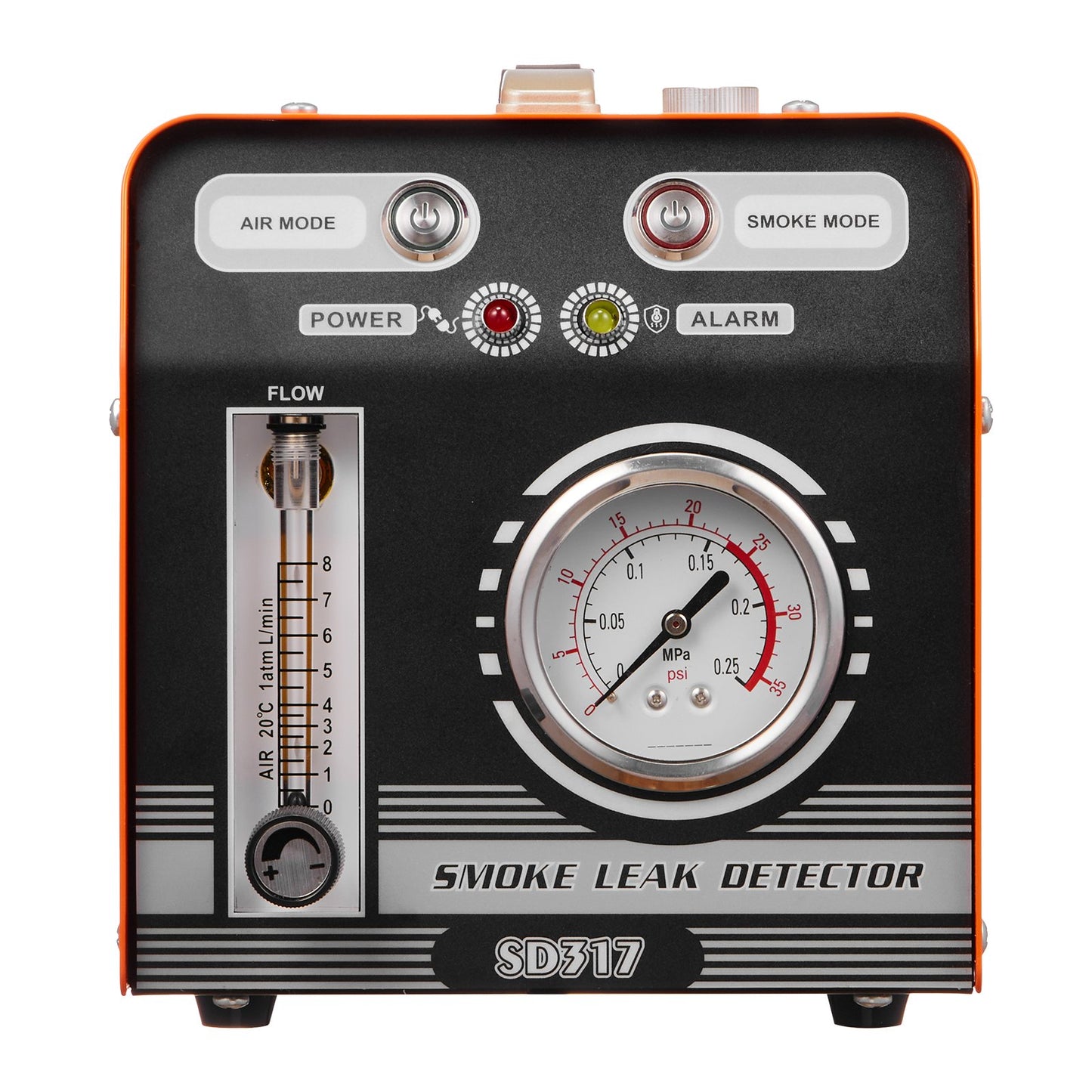 Automotive Smoke Machine Leak Detector, EVAP Smoke Machine Leak Tester with Built-in Air Pump, Pressure Gauge & Flow Meter, Dual-Mode Diagnostic Leak Detector for Vacuum, Fuel, Pipeline Testing