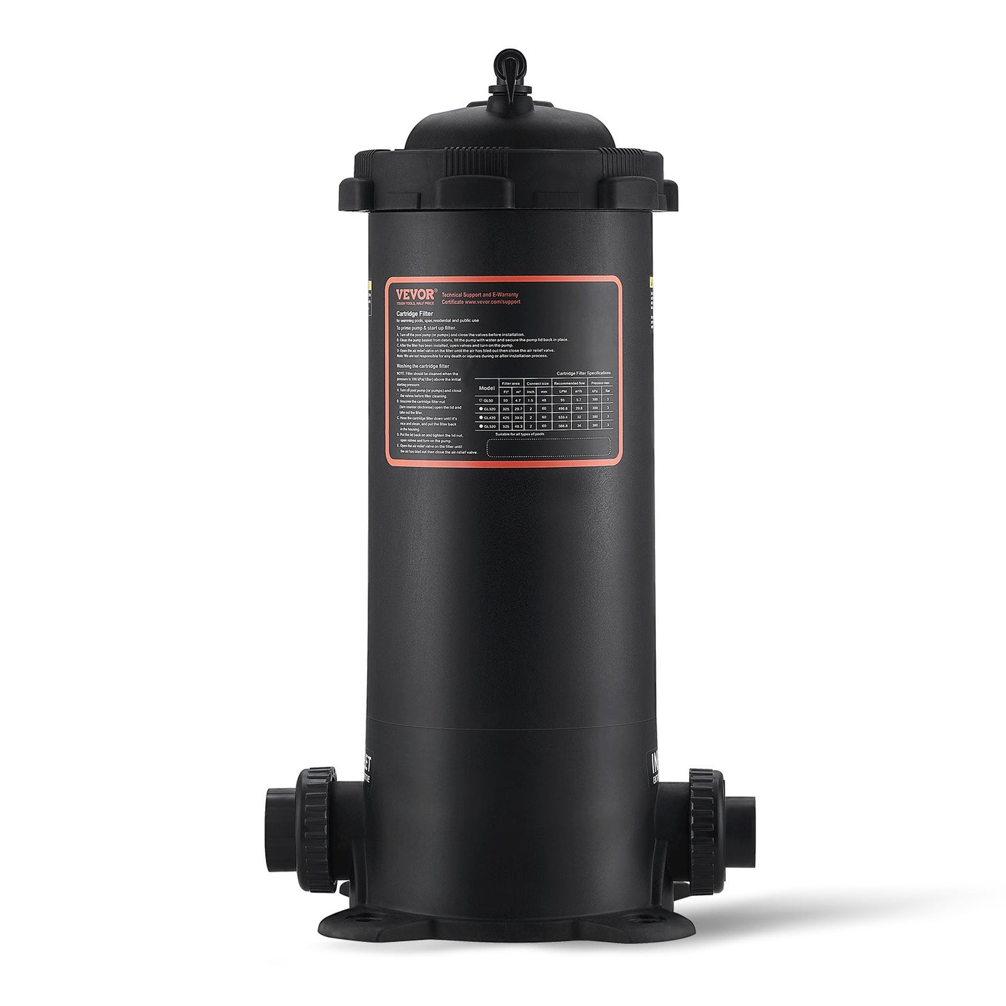 Patronfilter för pool, 4,6 kvm filteryta för nedgrävd pool, ovanmarksfiltreringssystem för pool med uppgraderingsfilter och läckagesäkert hölje, för bubbelbad, spa, uppblåsbar pool