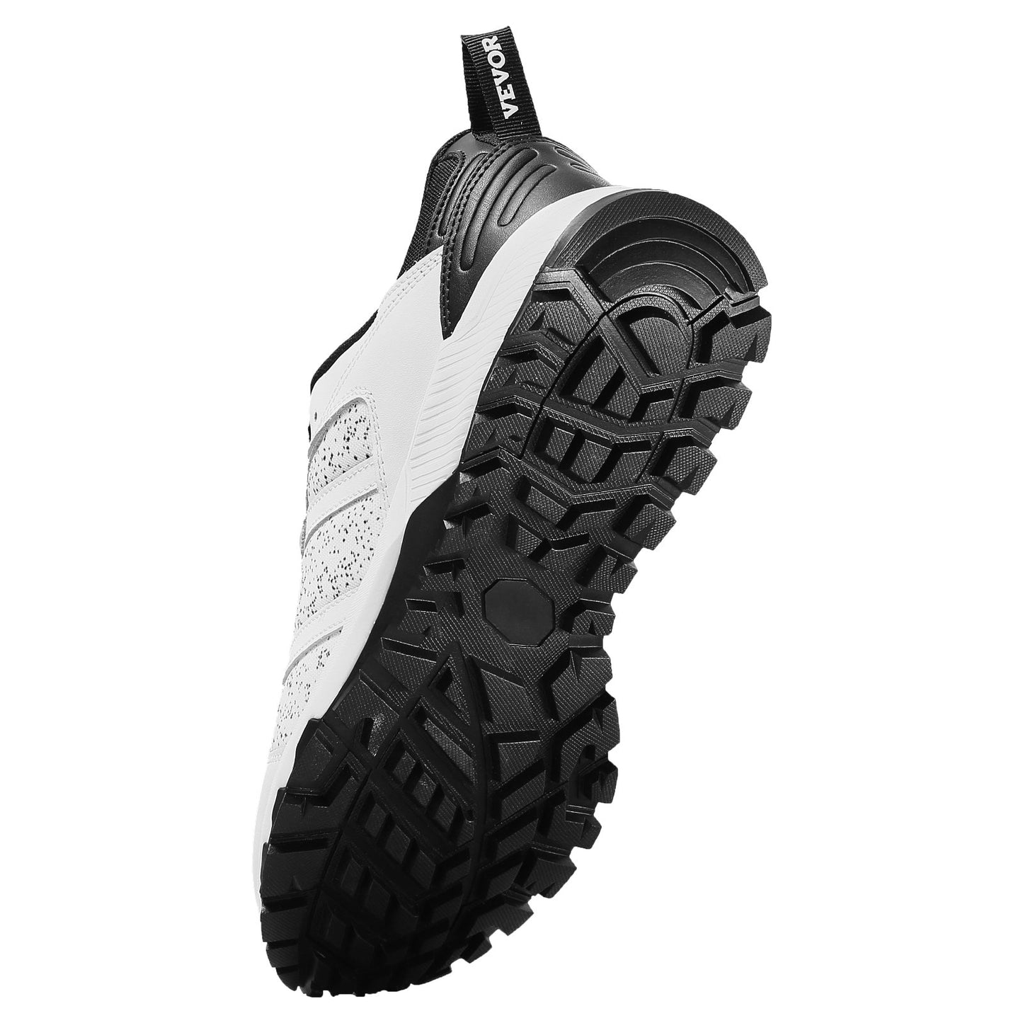 Crosstrainingskor, W-vidd sneakers UK storlek 10, skor med bred tåbox, stöd för hålfoten och justerbar snörning, träningsskor för löpning, gymnastik, hundpromenader och tyngdlyftning (vit)