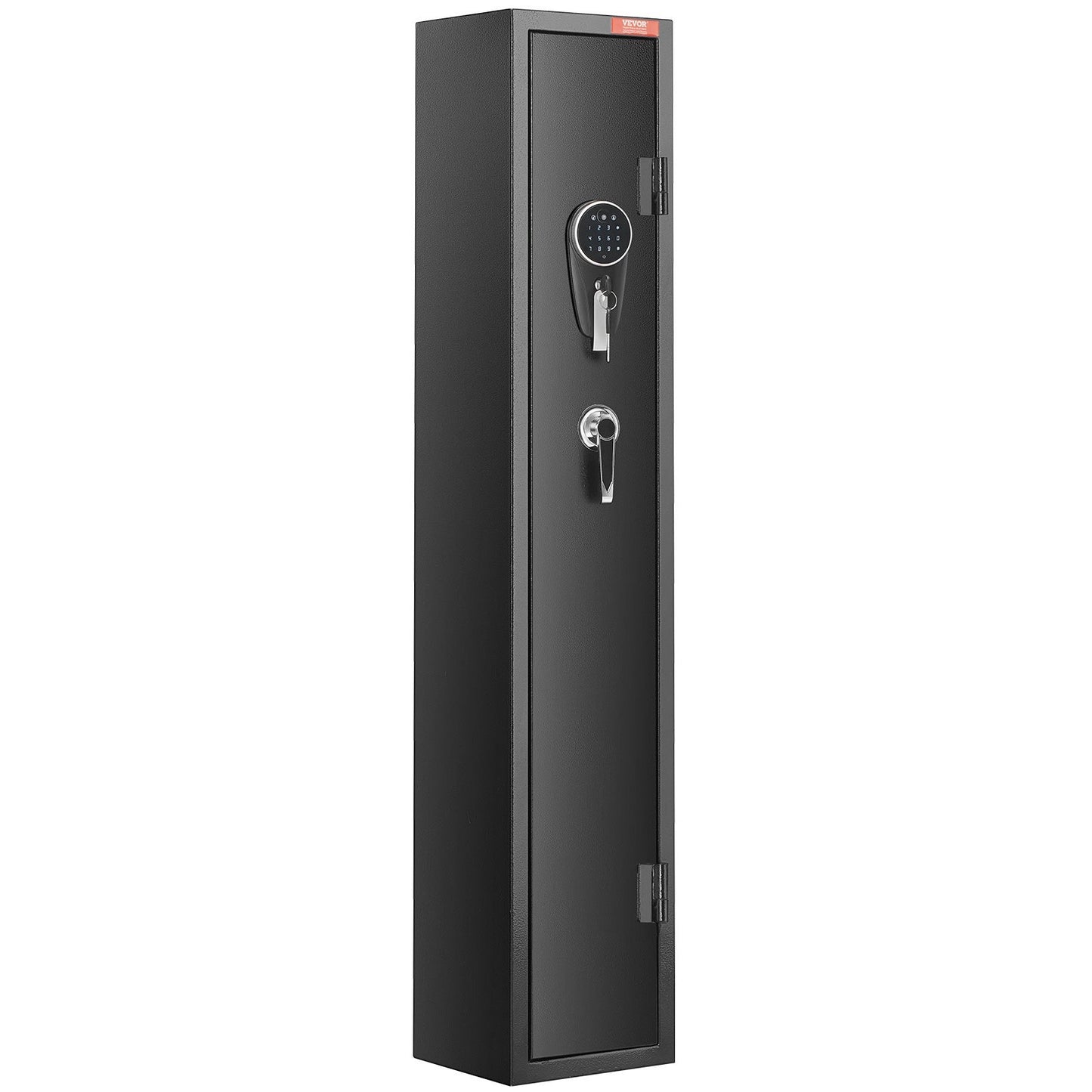 Vapenskåp för 2 gevär, gevärskåp med lås och digital knappsats, snabb åtkomst till vapenförvaring med avtagbar hylla, pistolställ, gevärskåp för hemmagevär och pistoler