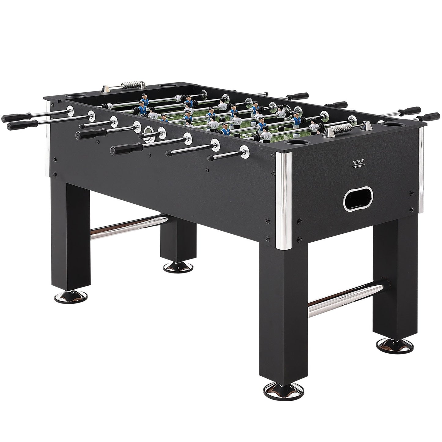 Foosball Table, 55 inch Standard Size Foosball Table, Indoor Full Size Foosball Table for Home, Family, and Game Room, Soccer with Foosball Table Set, Includes 4 Balls and 4 Cup Holders