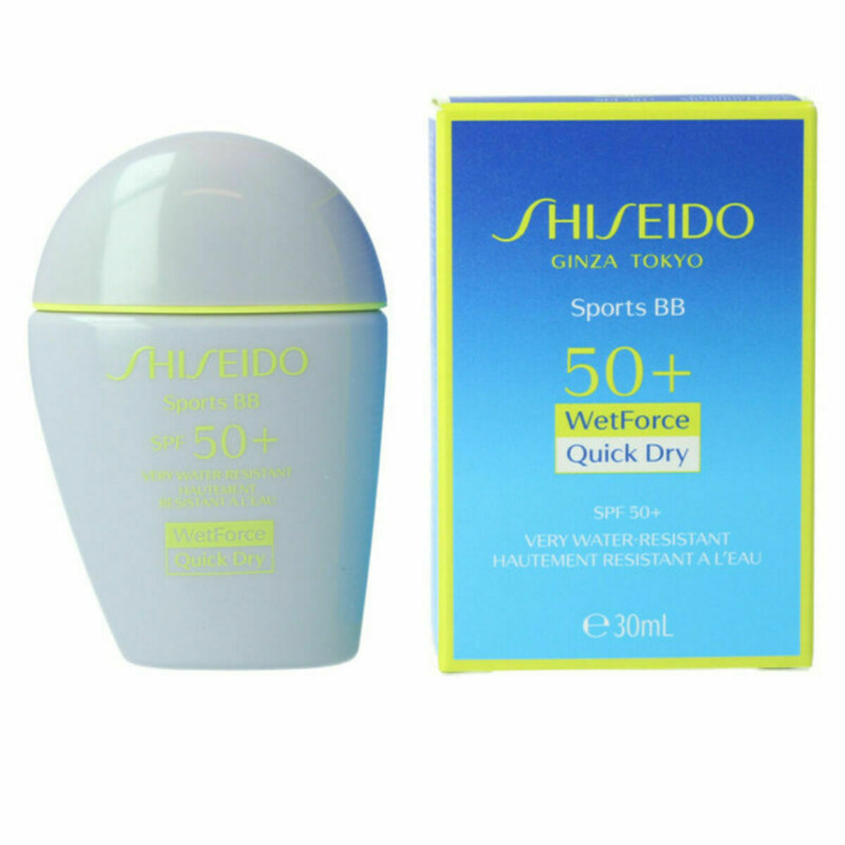 Solskydd med färg Shiseido WetForce Quick Dry Sports Dark SPF50+ Spf 50 Dark (30 ml)