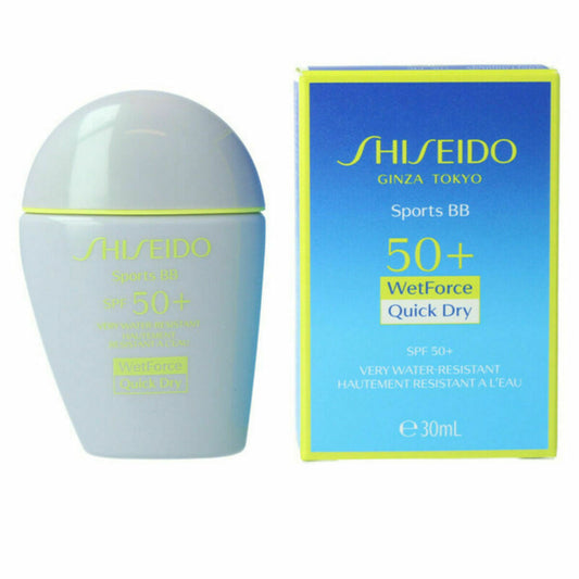 Solskydd med färg Shiseido WetForce Quick Dry Sports Dark SPF50+ Spf 50 Dark (30 ml)