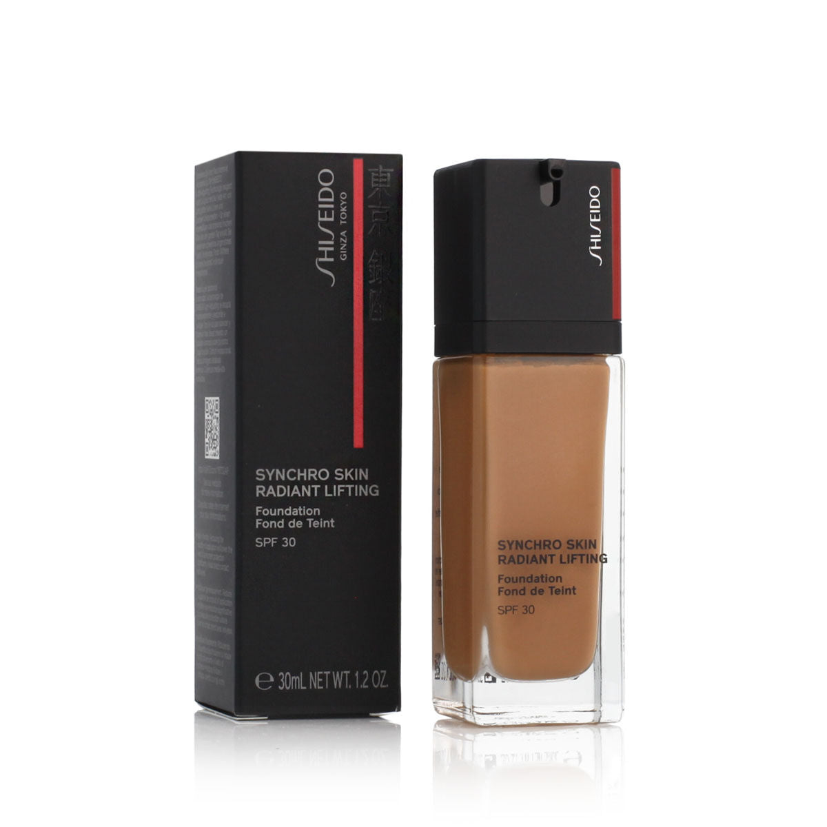 Flytande makeupbas Shiseido Synchro Skin Radiant Lifting Nº 420 Bronze Spf 30 30 ml