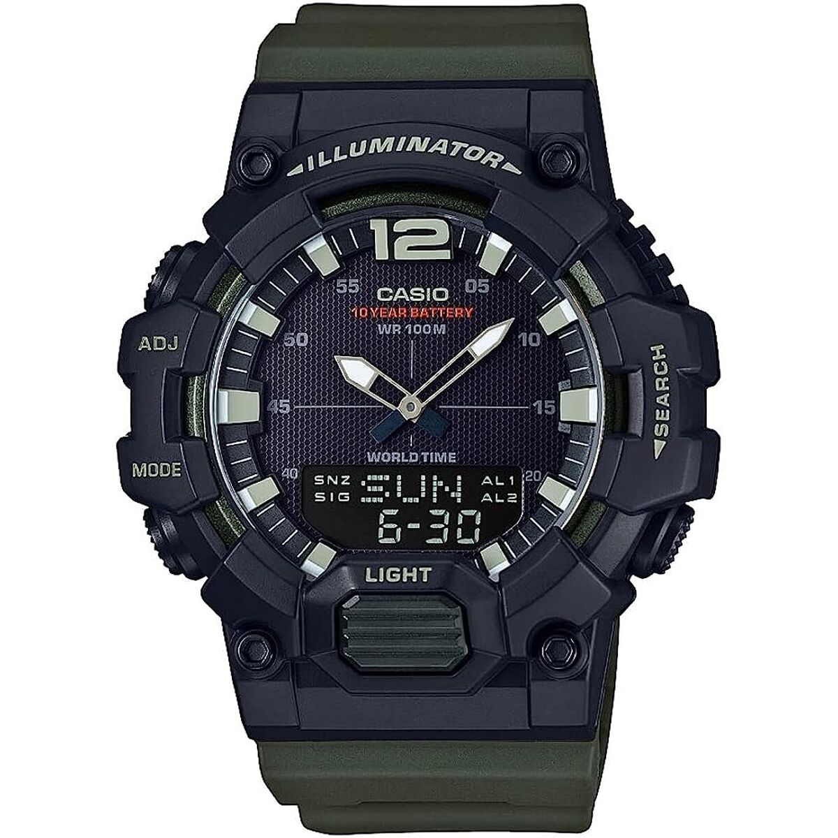 Casio ILLUMINATOR BLACK - ARMY GREEN (Ø 48 mm)