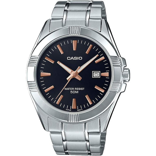 Casio COLLECTION Svart Silvrig (Ø 43,5 mm)