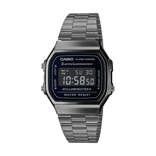 Casio A168WEGG-1BEF Svart Silvrig (Ø 36 mm) (Ø 38 mm)