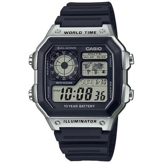 Casio ILLUMINATOR WORLDTIME Svart Grå (Ø 40 mm)