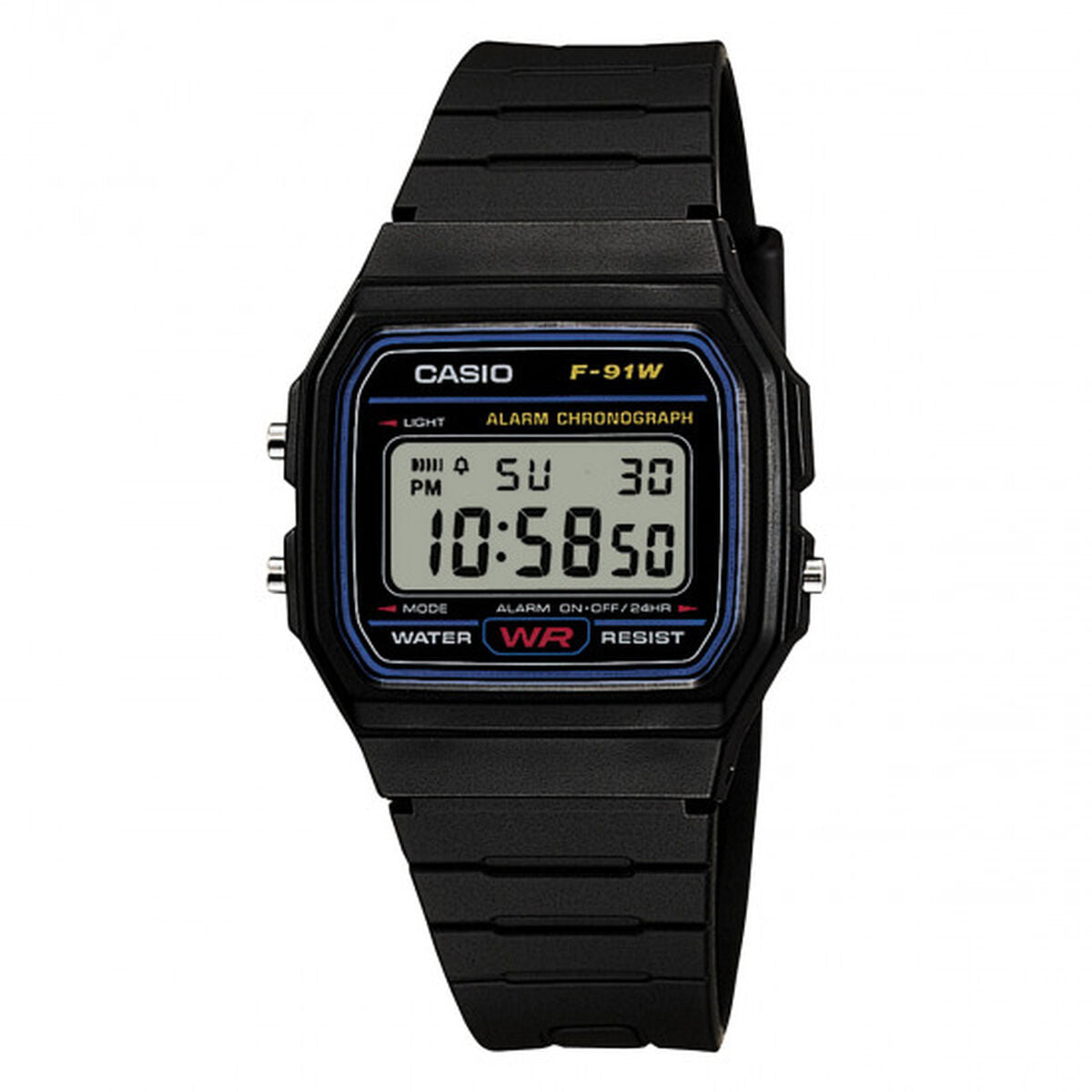 Casio F-91W-1YEG Svart (Ø 35 mm)