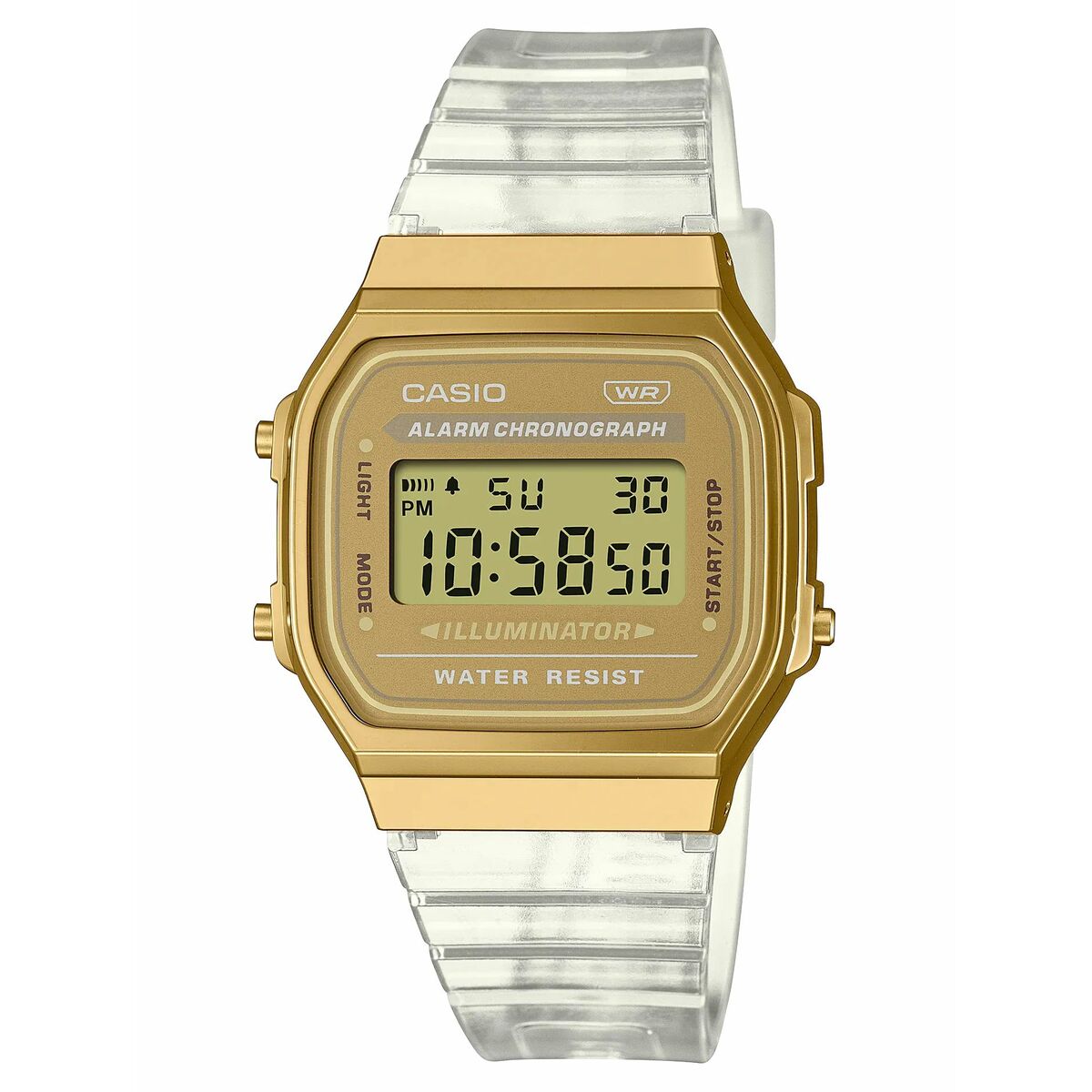 Casio VINTAGE COLLECTION - TRANSPARENT BAND - GOLD