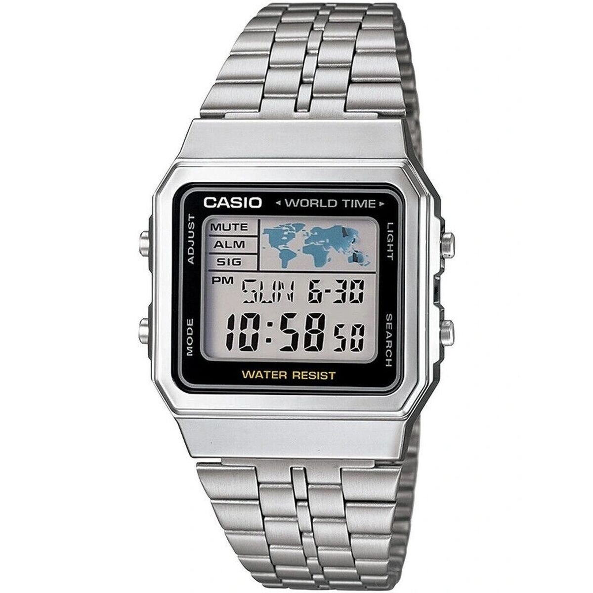 Casio VINTAGE Svart Silvrig (Ø 34 mm)