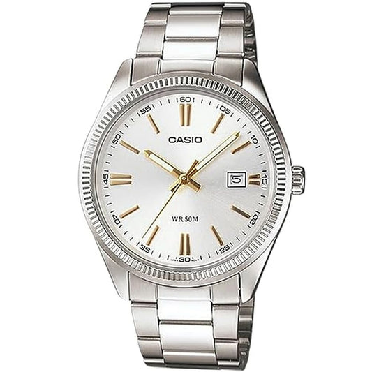 Casio DATE - SILVER, GOLD INDEXES (Ø 39 mm)