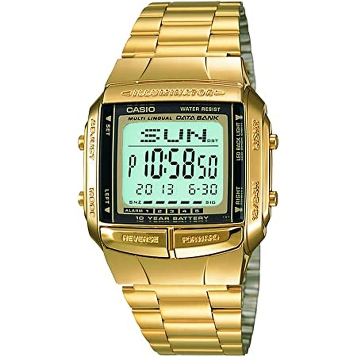 Casio DATABANK Gyllene (Ø 38 mm)